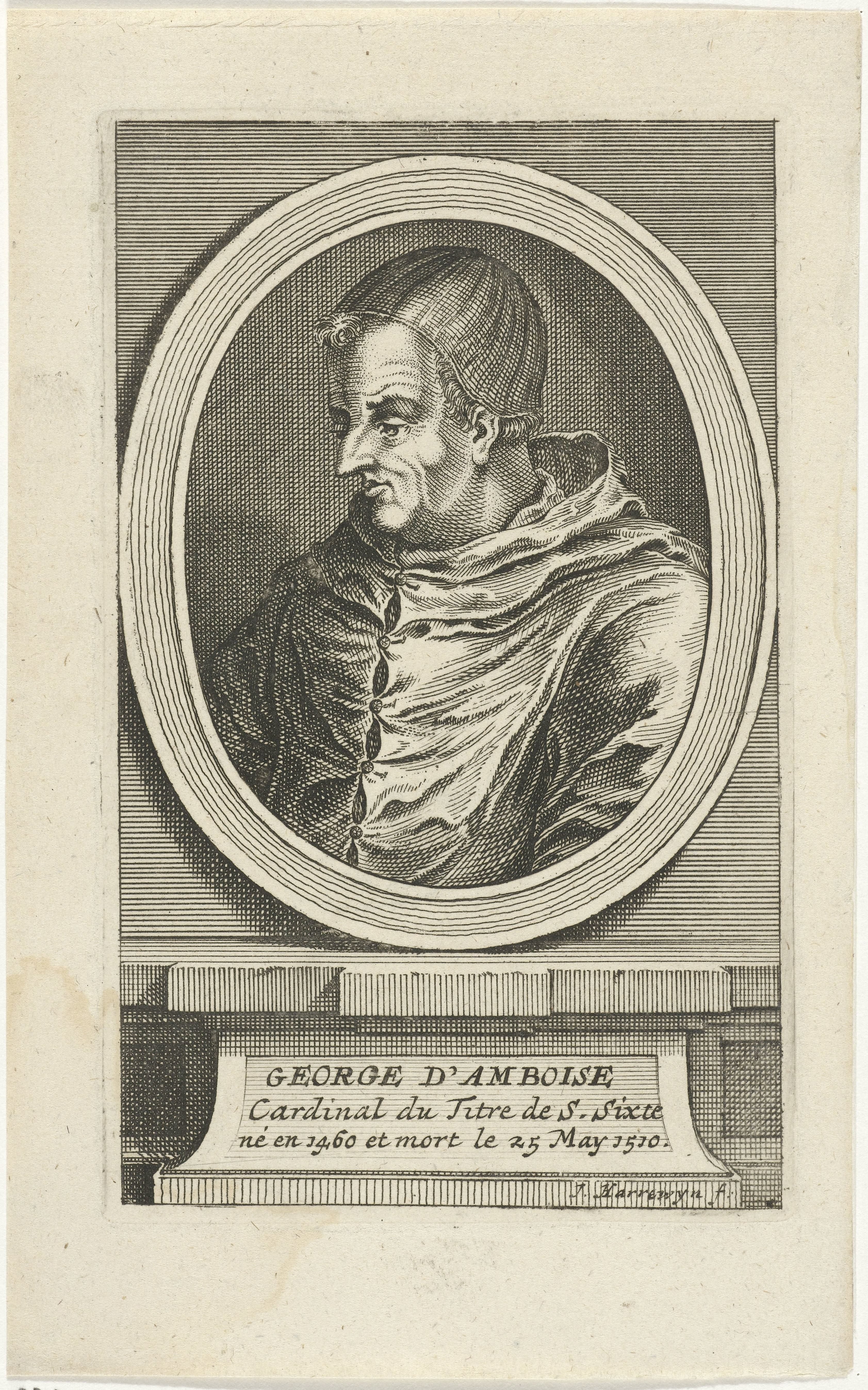 Portret van Georges d'Amboise, aartsbisschop van Rouen