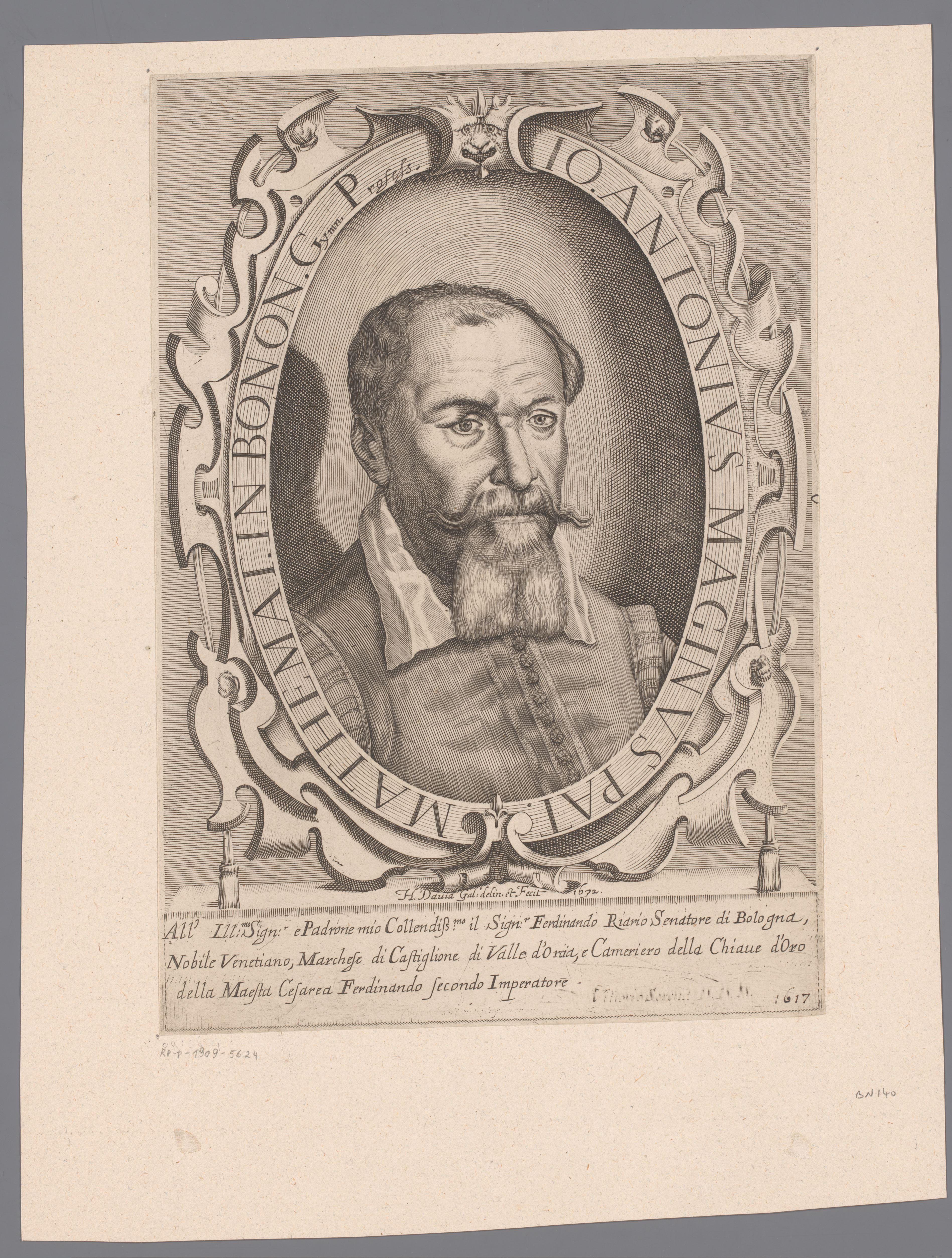 Portret van Giovanni Antonio Magini