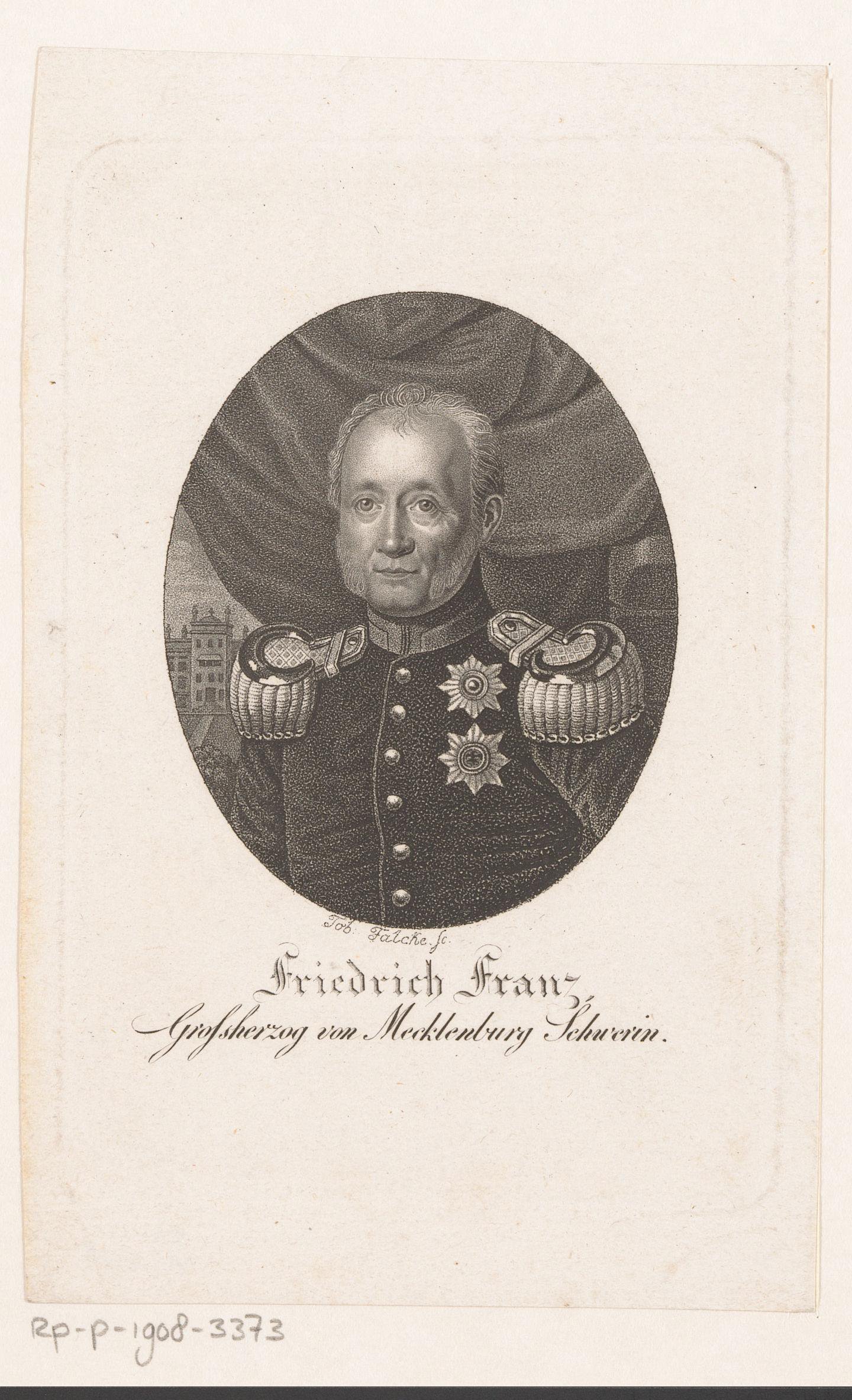 Portret van Frederik Frans I groothertog van Mecklenburg-Schwerin