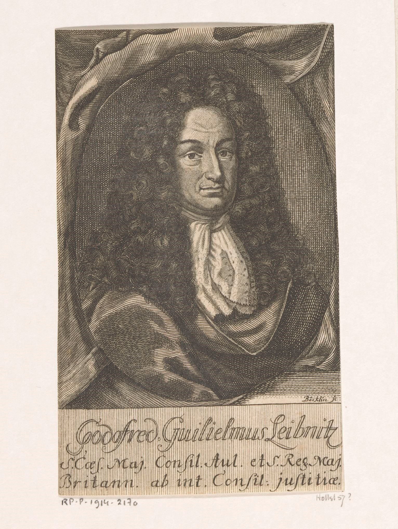 Portret van Gottfried Wilhelm Leibnitz