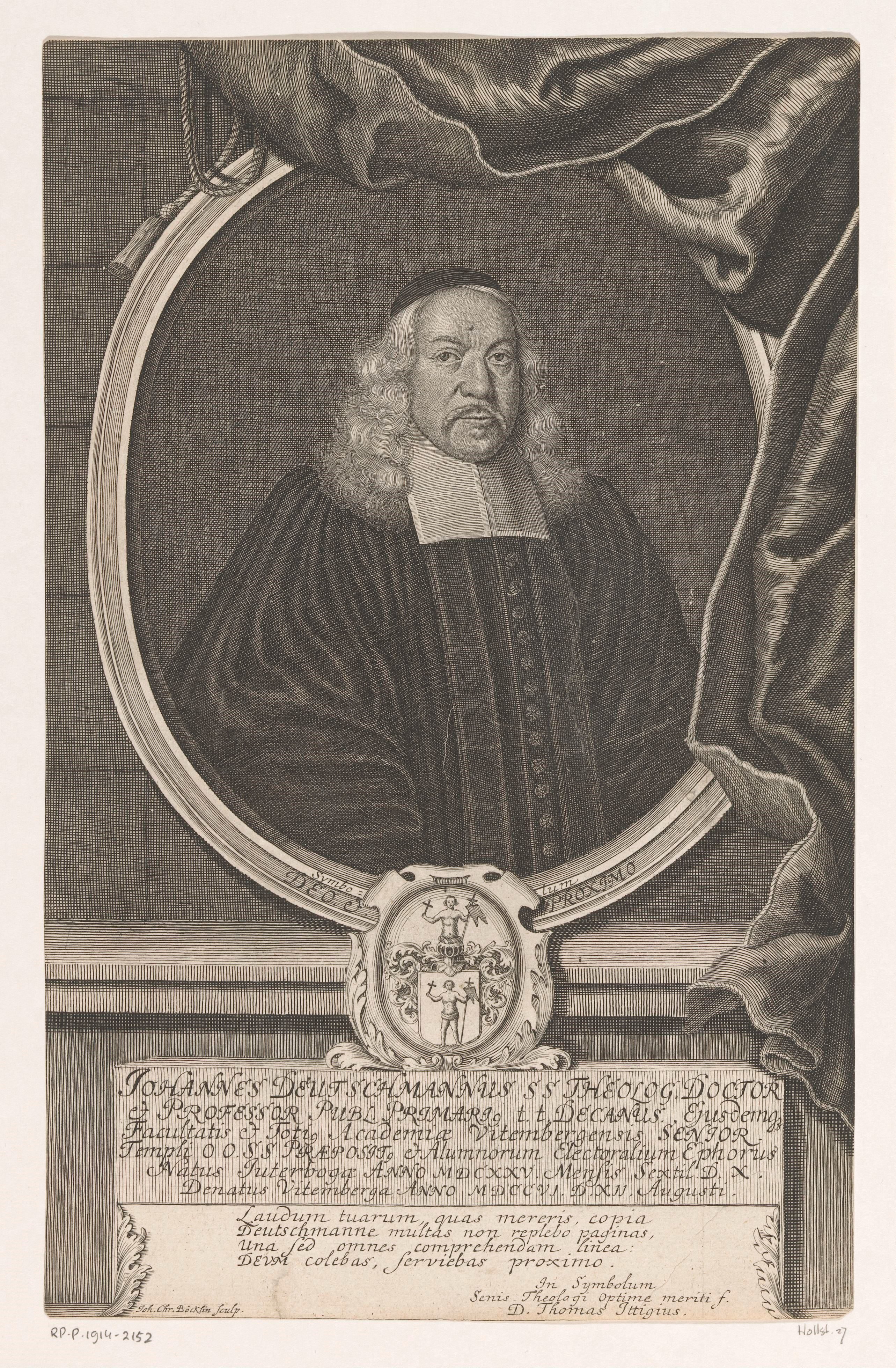 Portret van Johann Deutschmann
