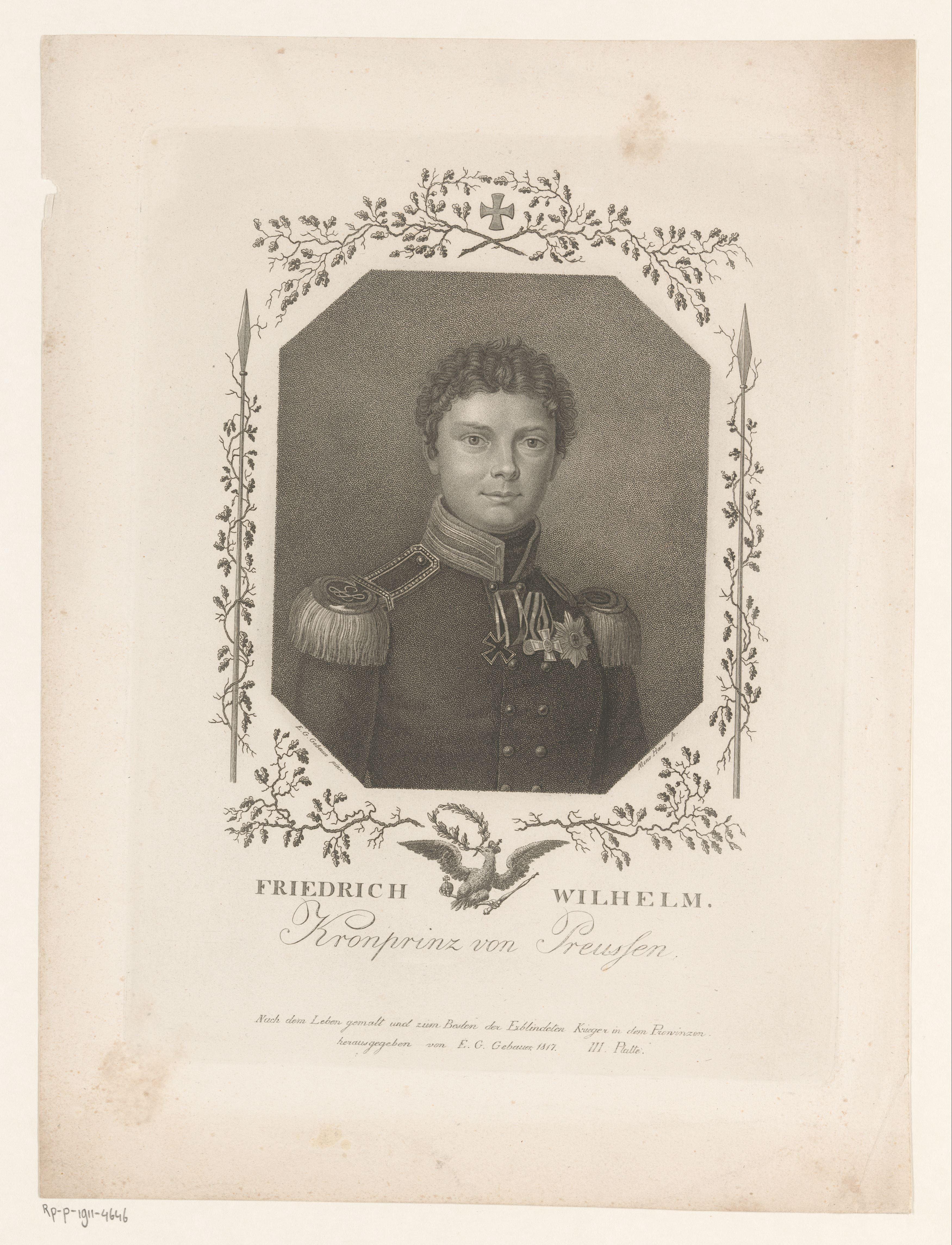 Portret van Friedrich Wilhelm IV