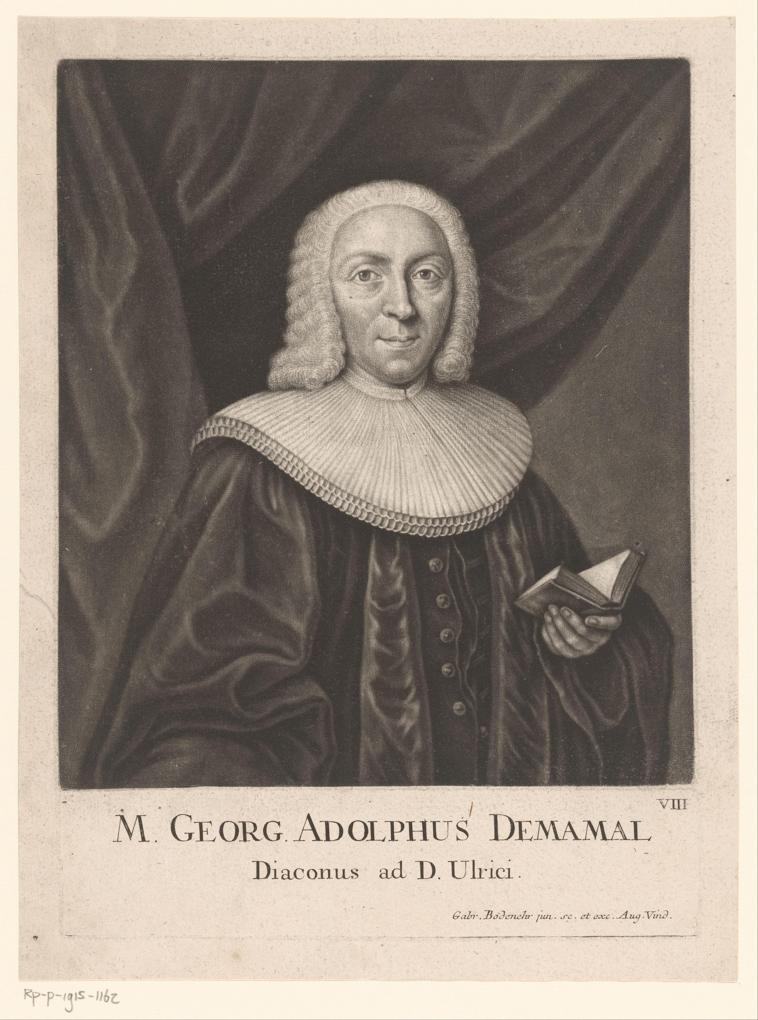 Portret van Georg Adolf Demamal