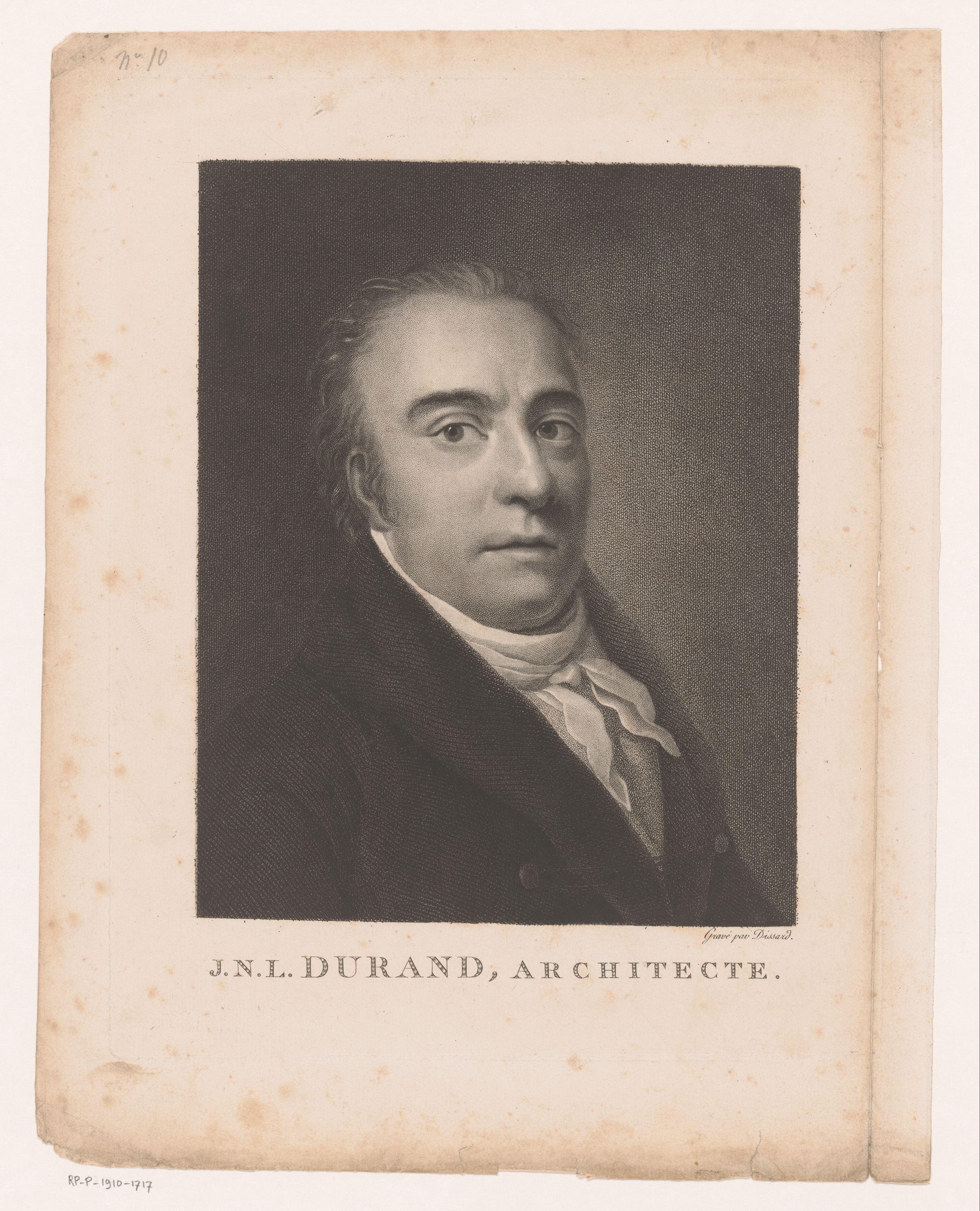 Portret van Jean-Nicolas-Louis Durand