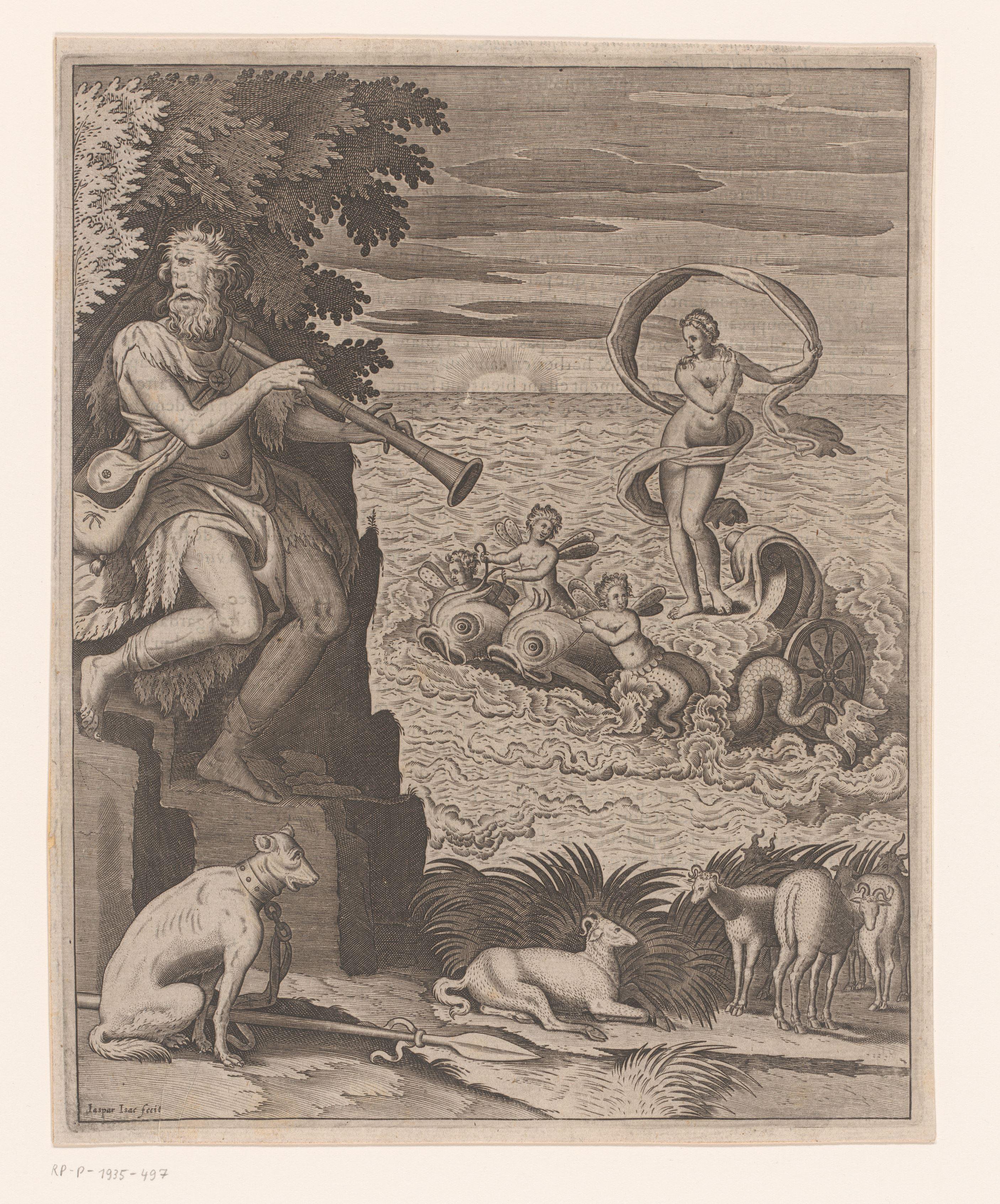 Triomf van Venus met Polyphemus aan de oever