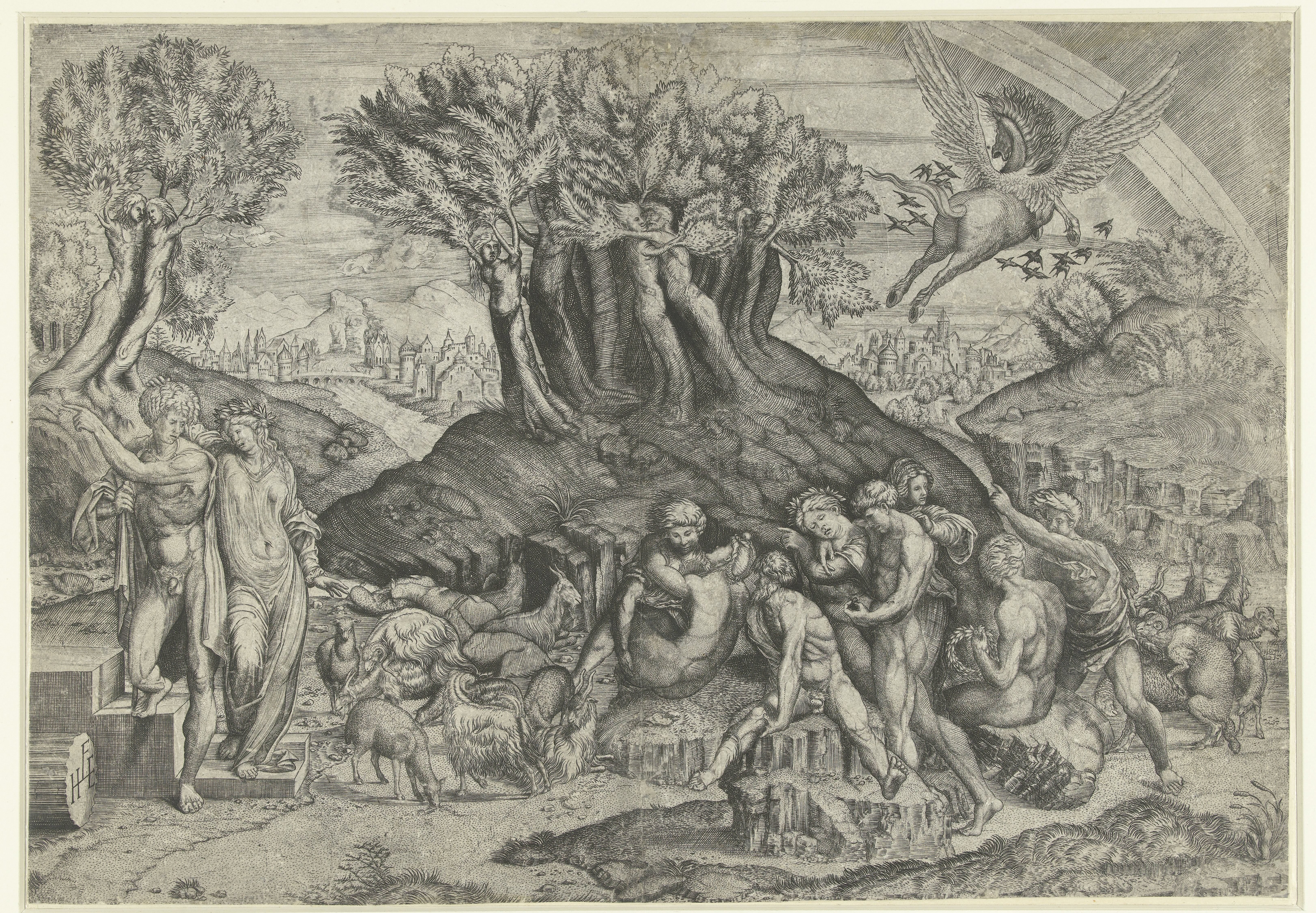Berg Parnassus gewijd aan Apollo en muzen