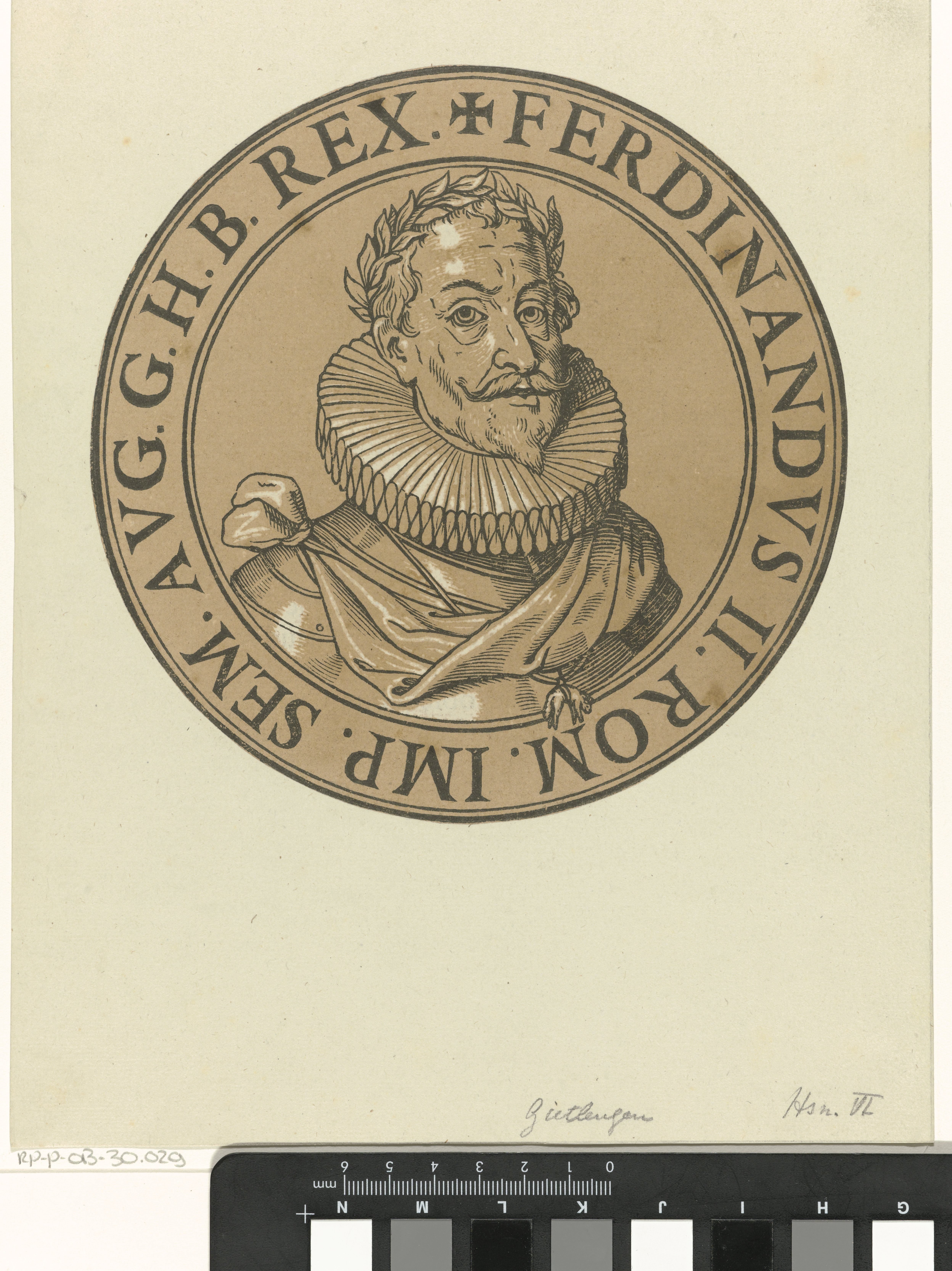 Medaillon met een portret van keizer Ferdinandus II
