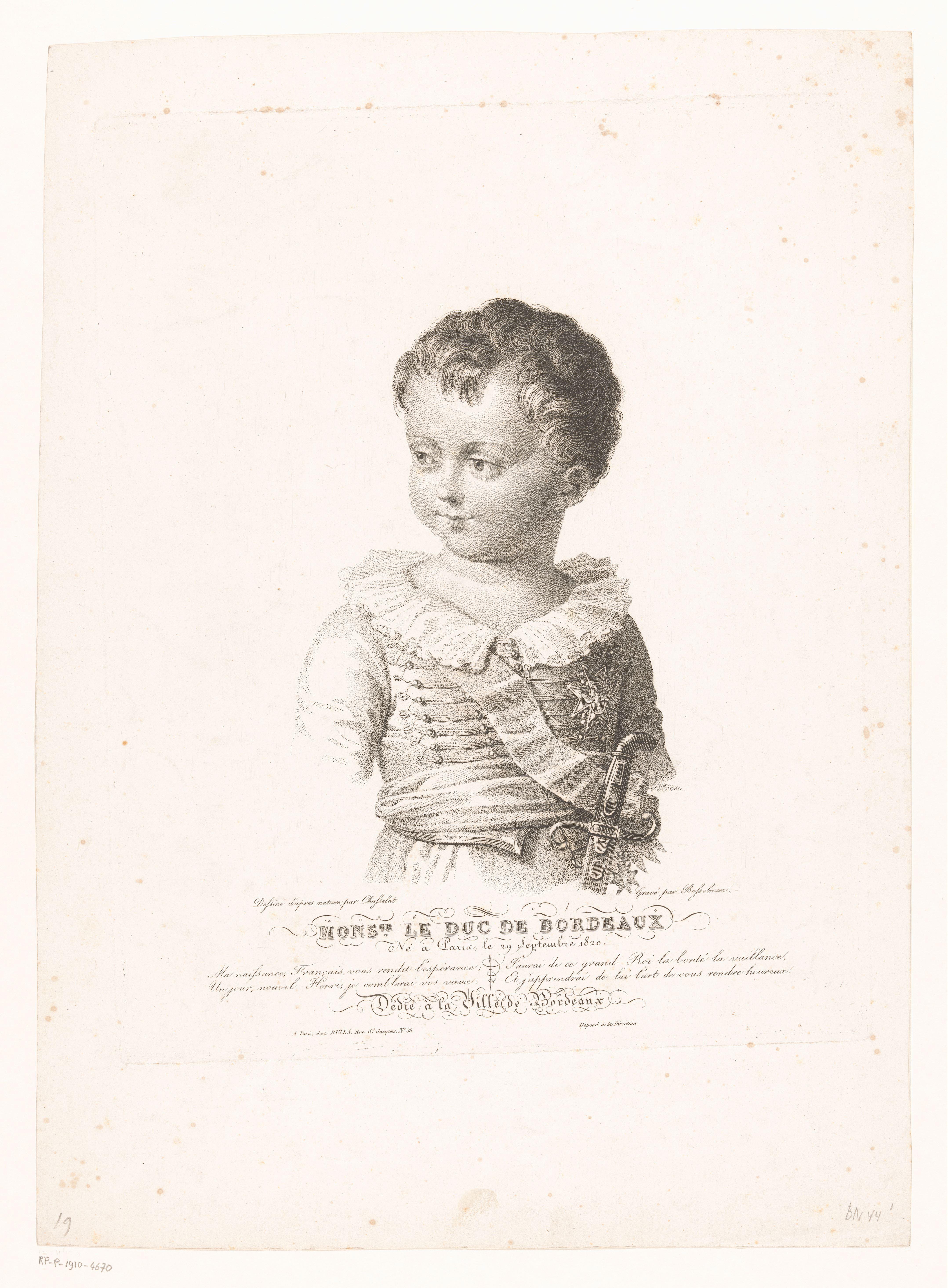 Portret van Hendrik van Artois Bourbon
