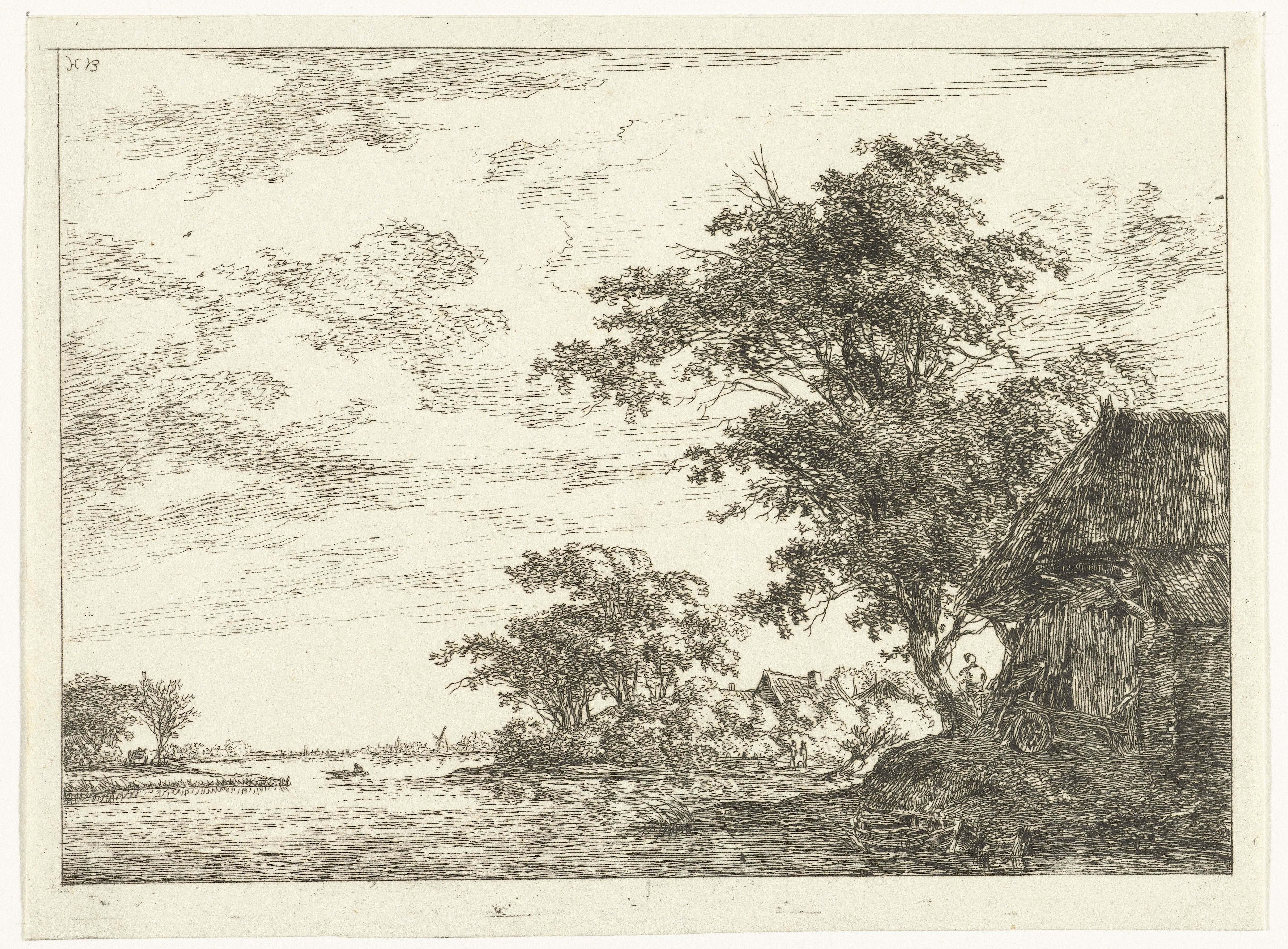 Landschap met slingerende rivier