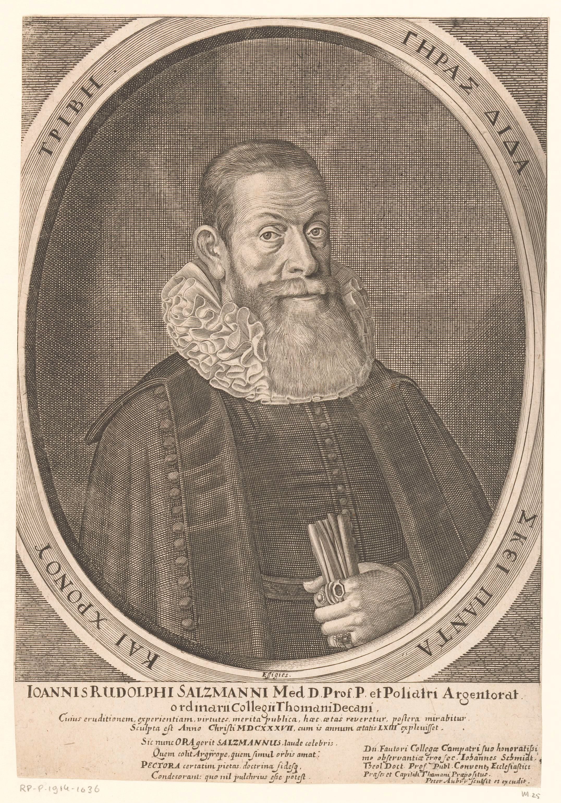 Portret van Johann Rudolph Saltzmann