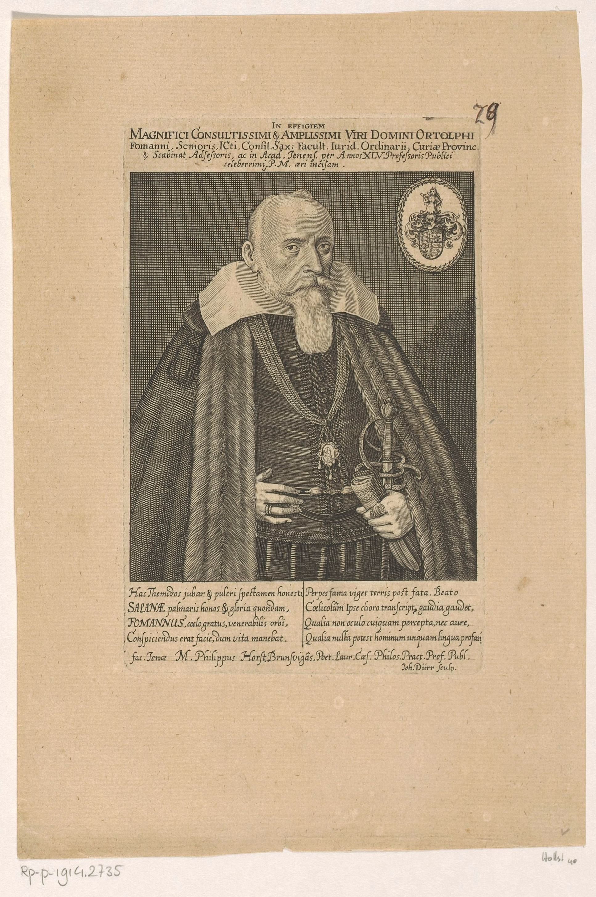 Portret van Ortolph Fomann
