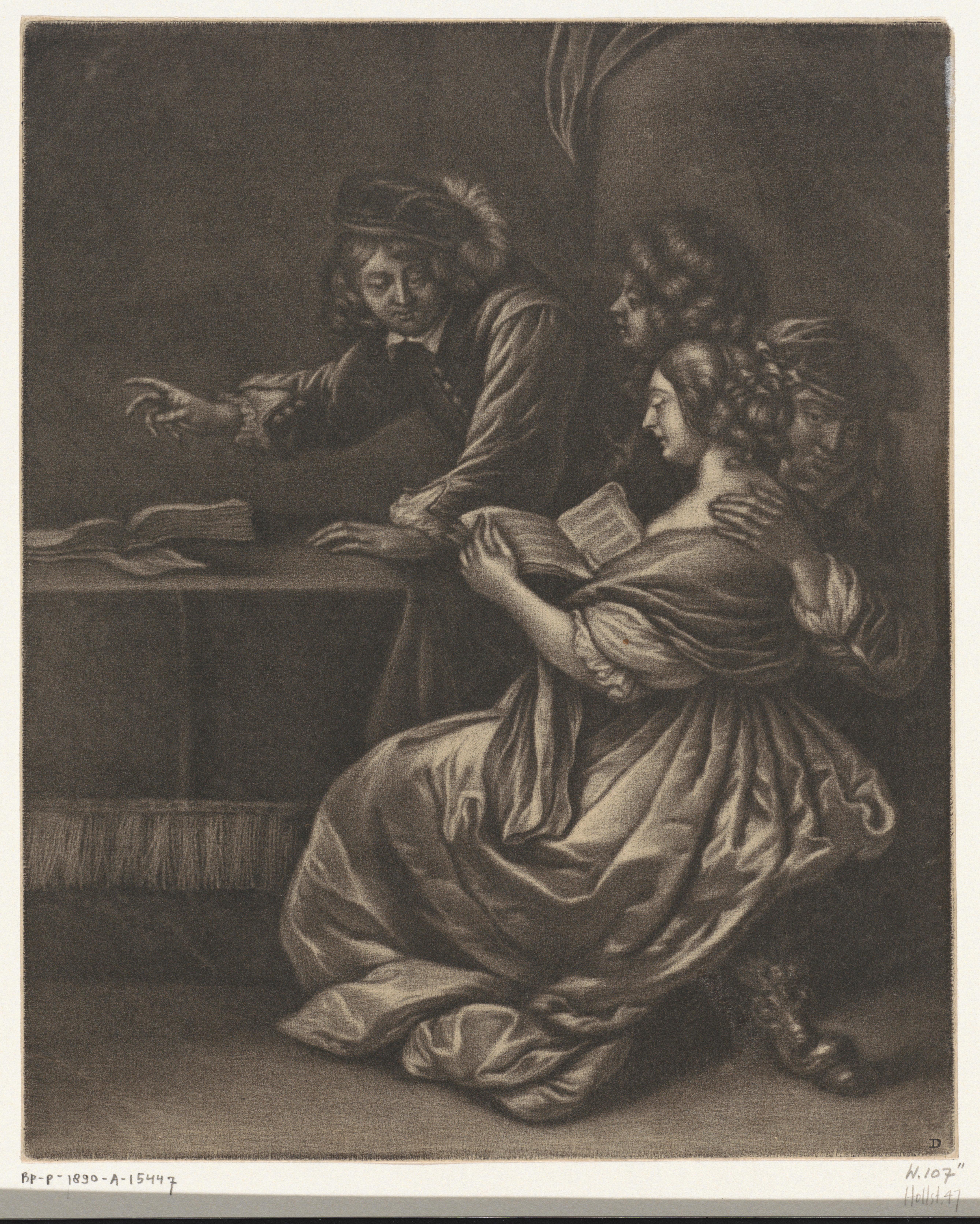 Gezelschap rond een tafel