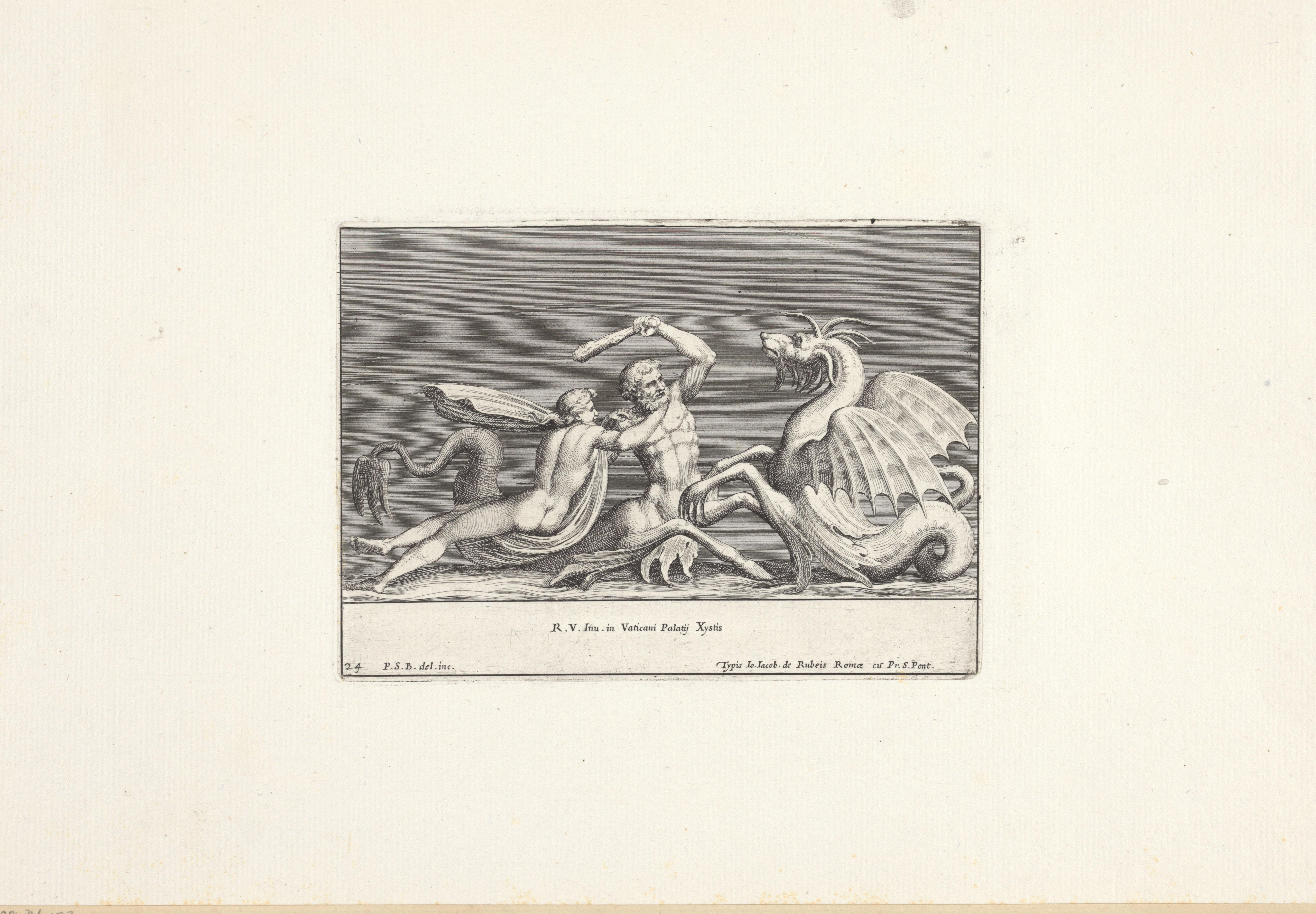 Triton in gevecht met een zeemonster