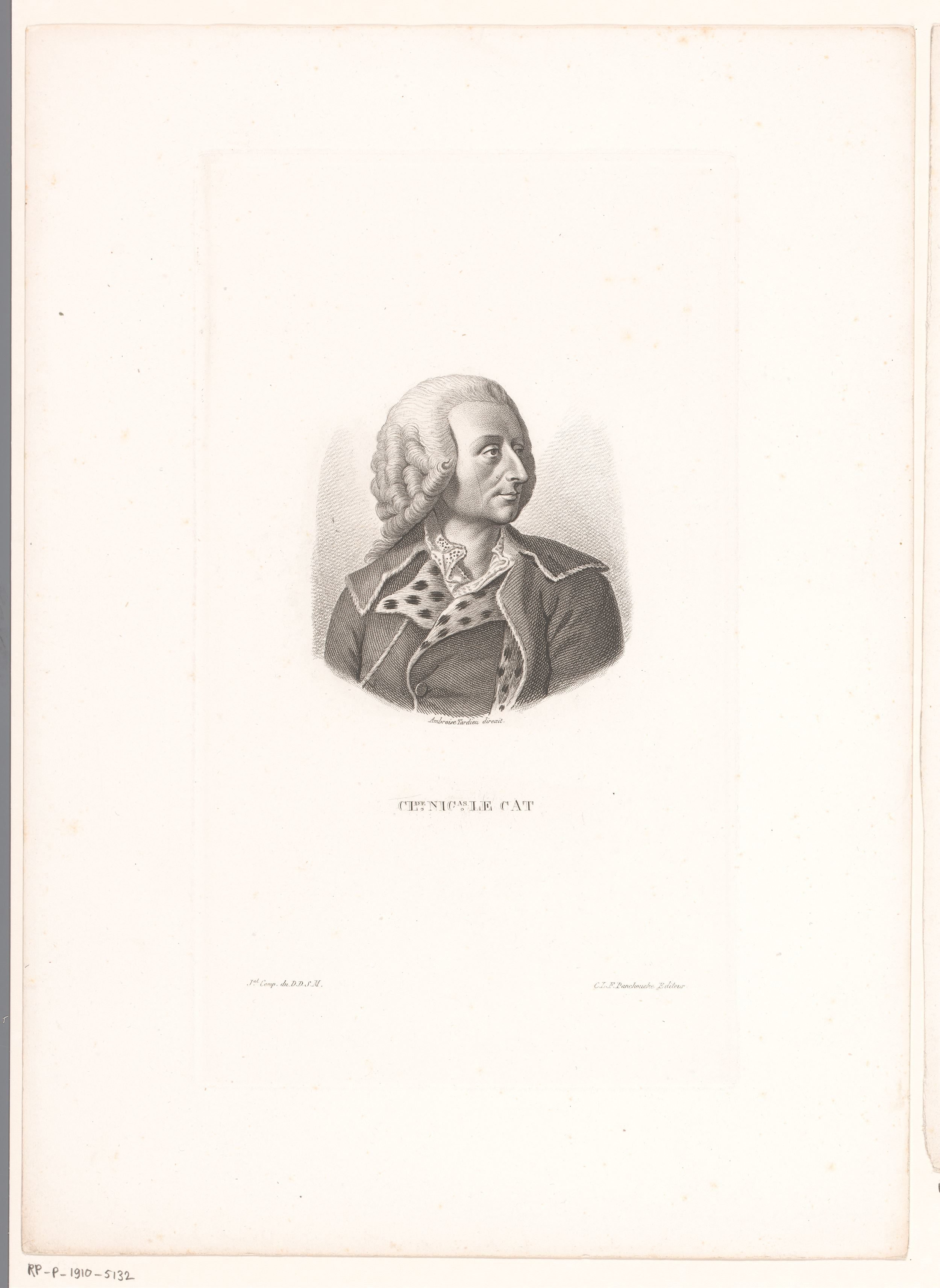 Portret van Claude Nicolas Le Cat