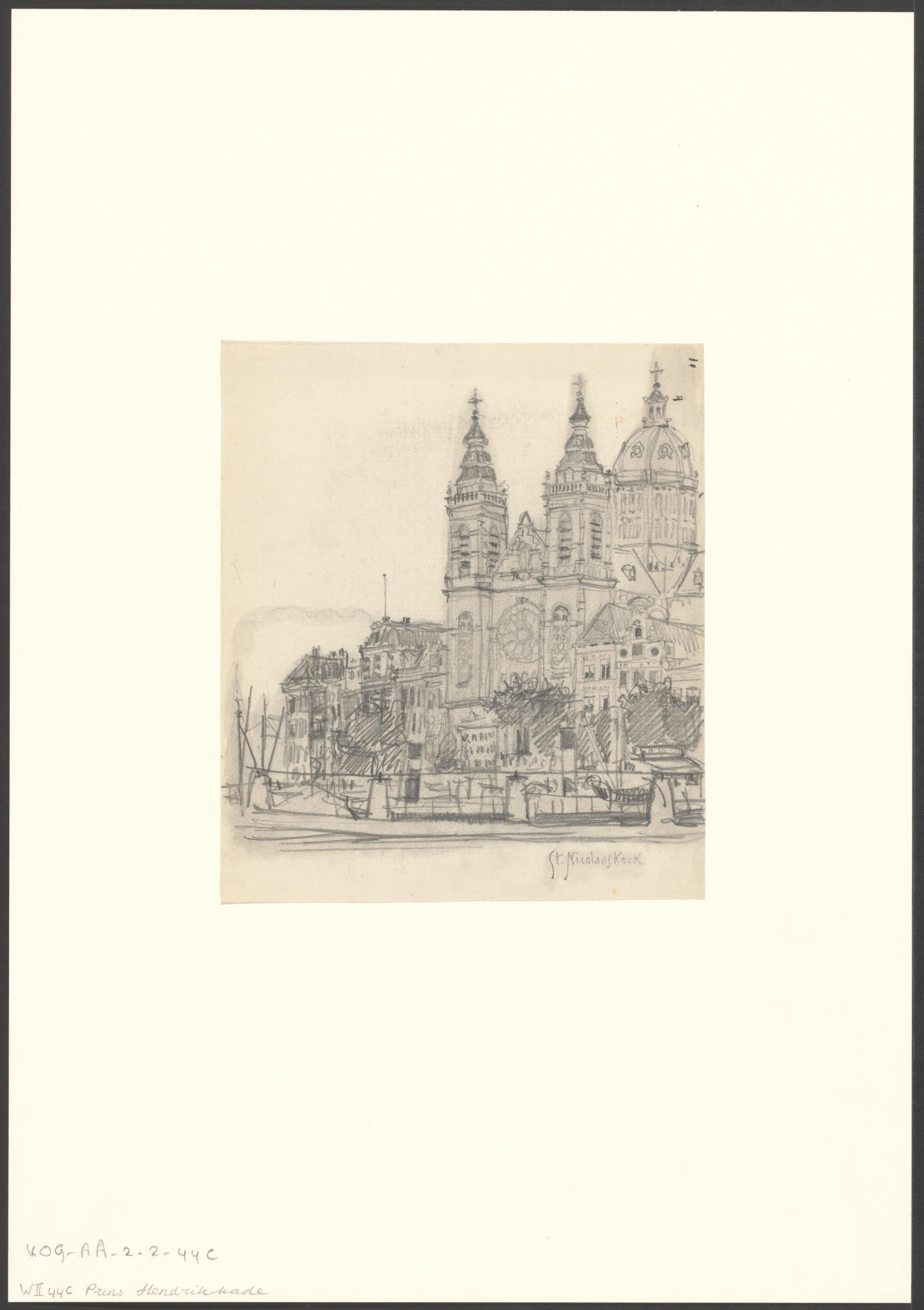 Gezicht op de façade van de Basiliek van de Heilige Nicolaas