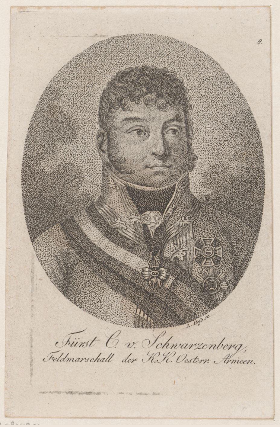 Portret van Carl Philipp von Schwarzenberg