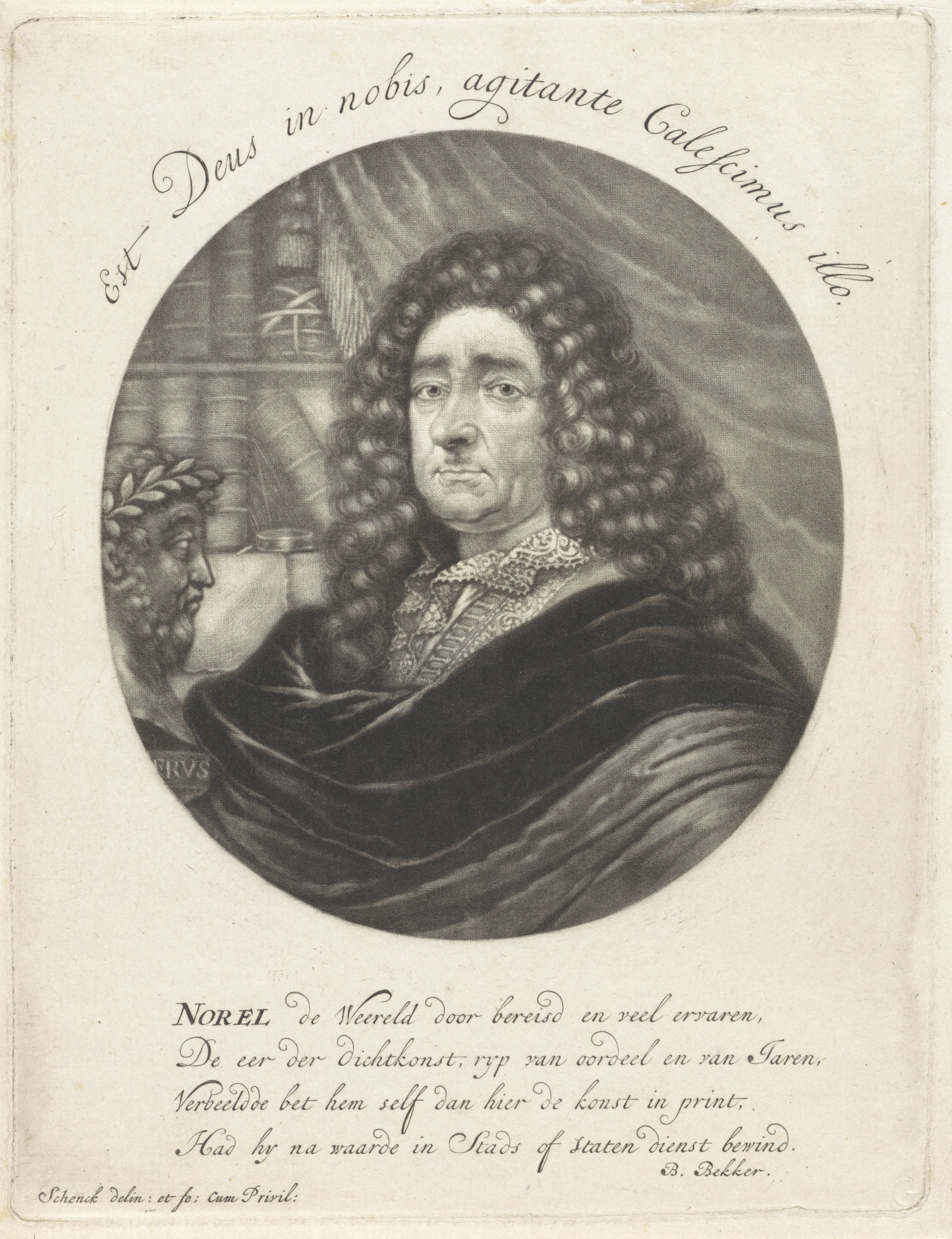 Portret van de dichter Jan Norel