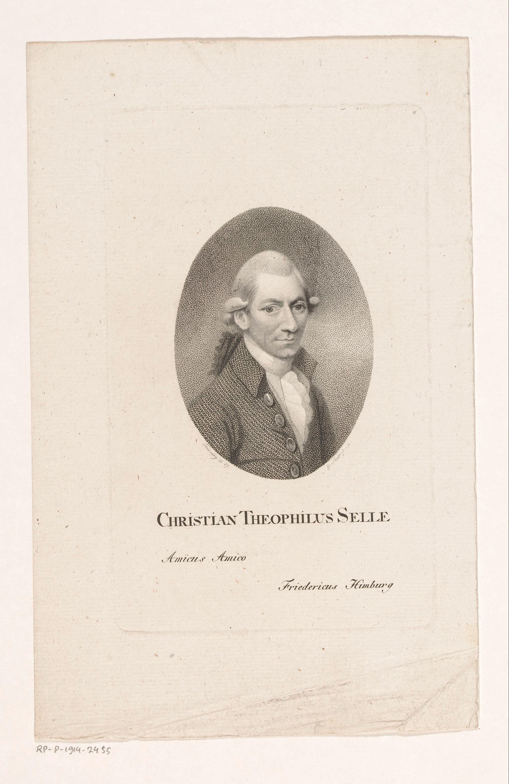 Portret van Christian Gottlieb Selle