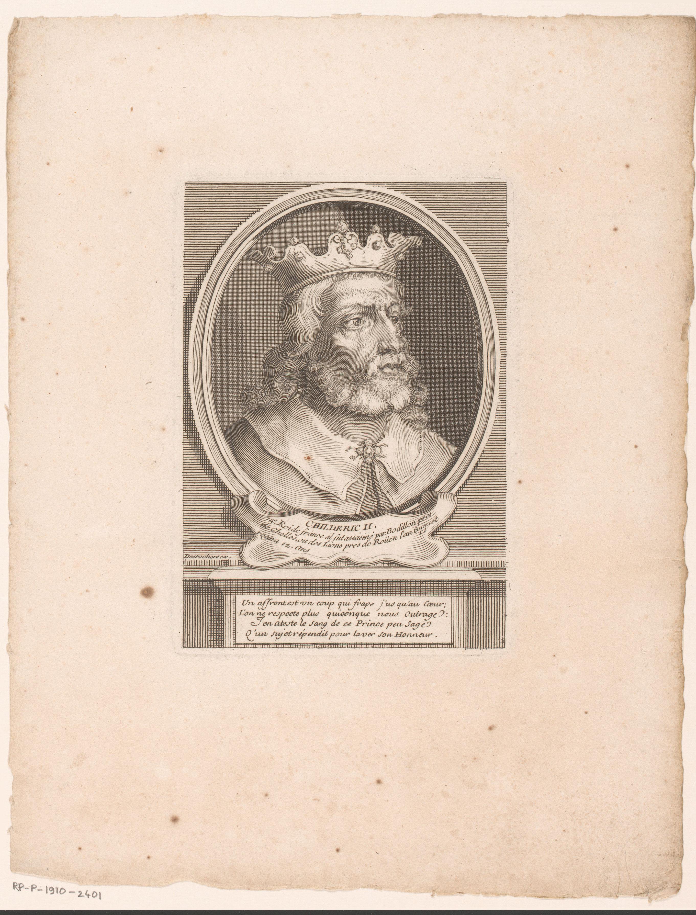 Portret van Childerik II, koning van Austrasië