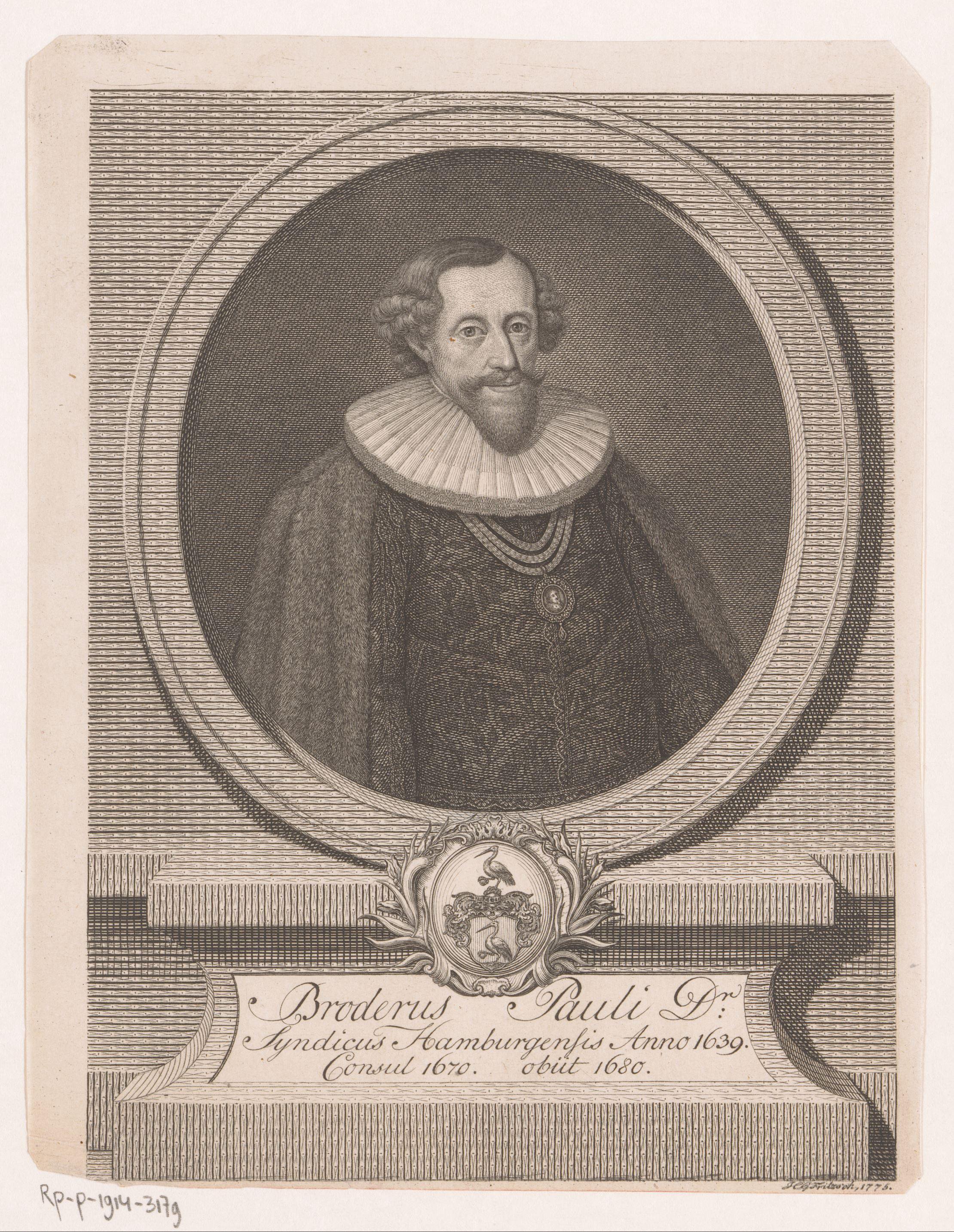 Portret van Broderus Pauli