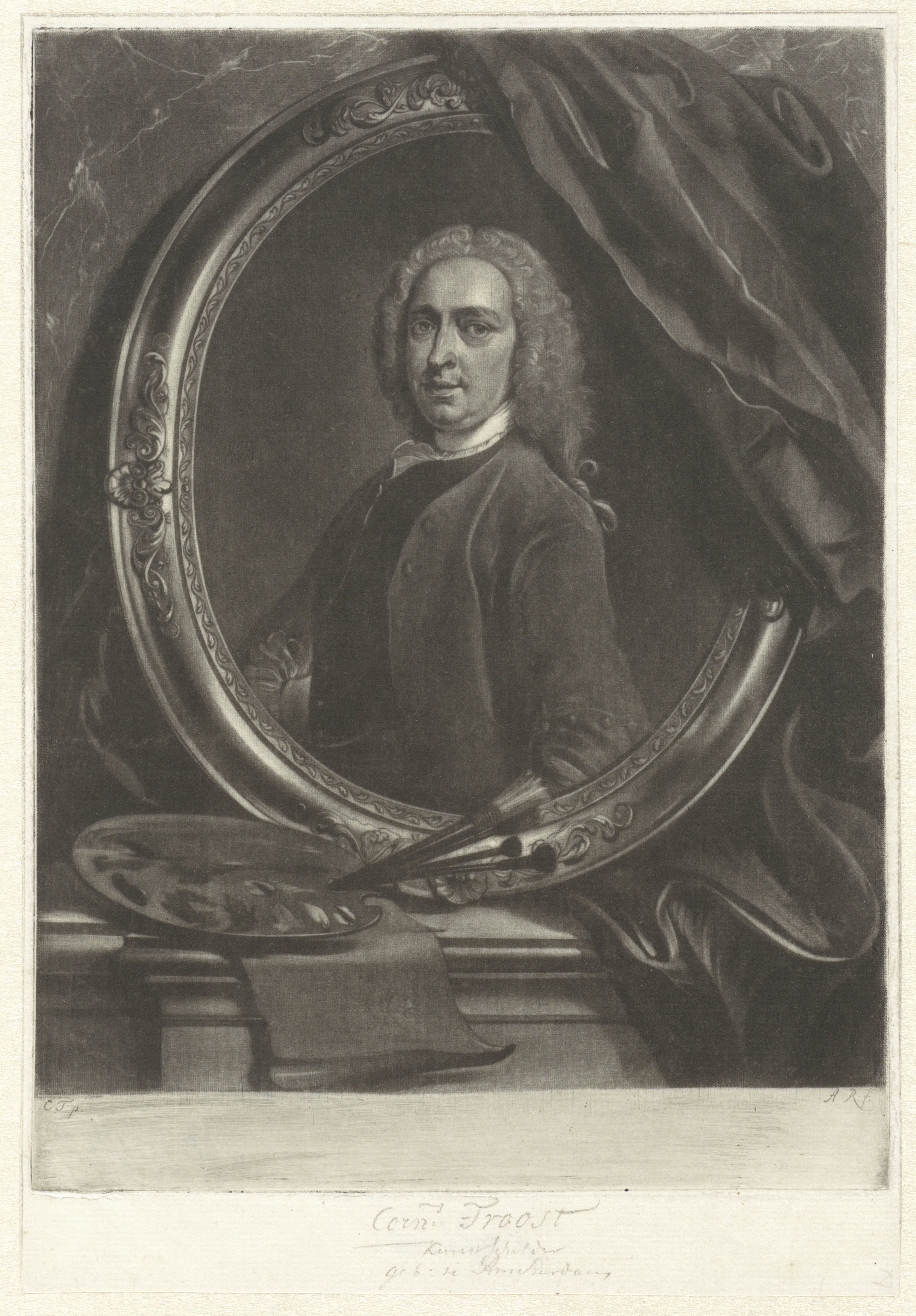 Zelfportret van Cornelis Troost