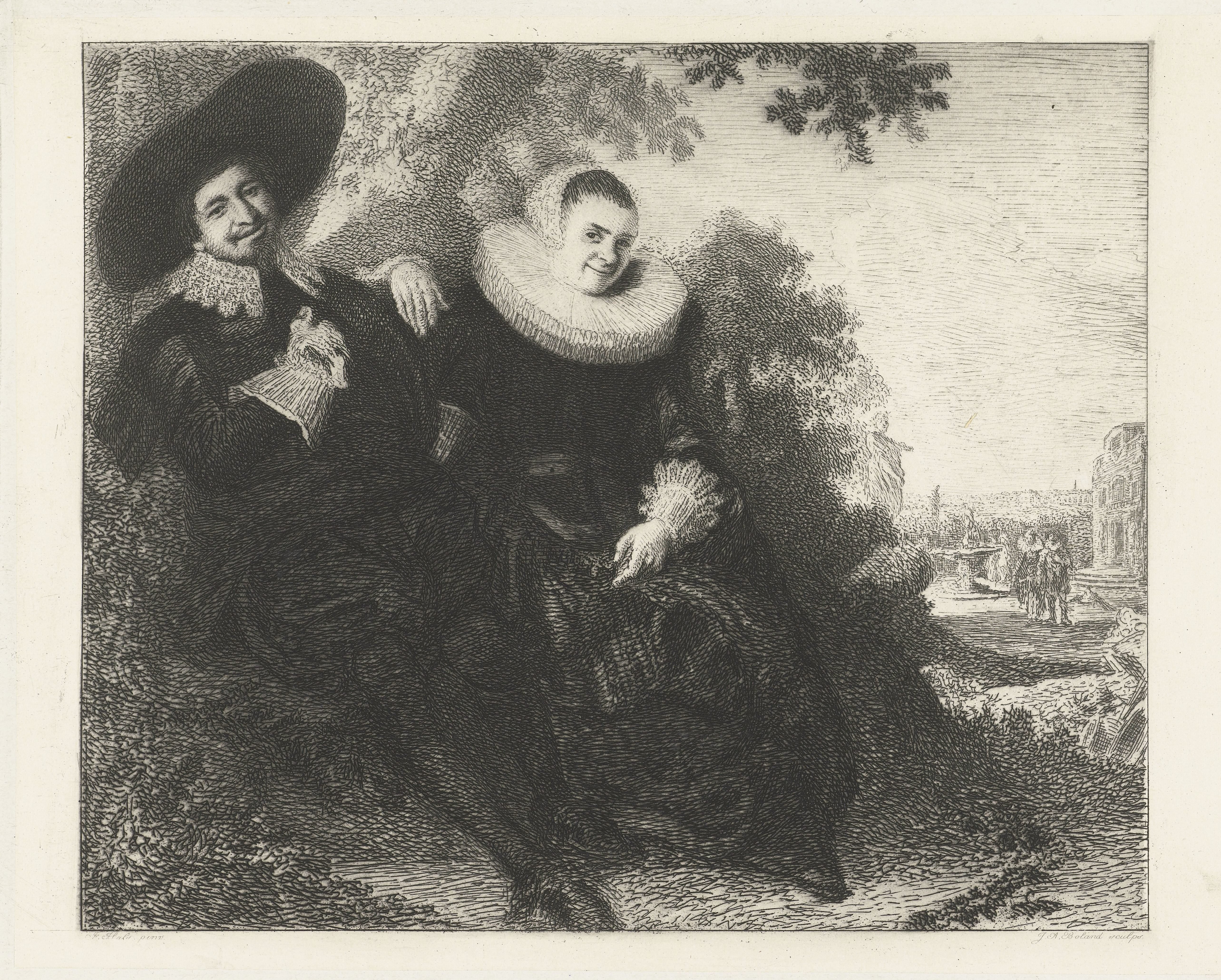 Huwelijksportret van Isaac Abrahamsz Massa (1586-1643) en Beatrix van der Laen (1592-1639), getrouwd te Haarlem op 25 april 1622