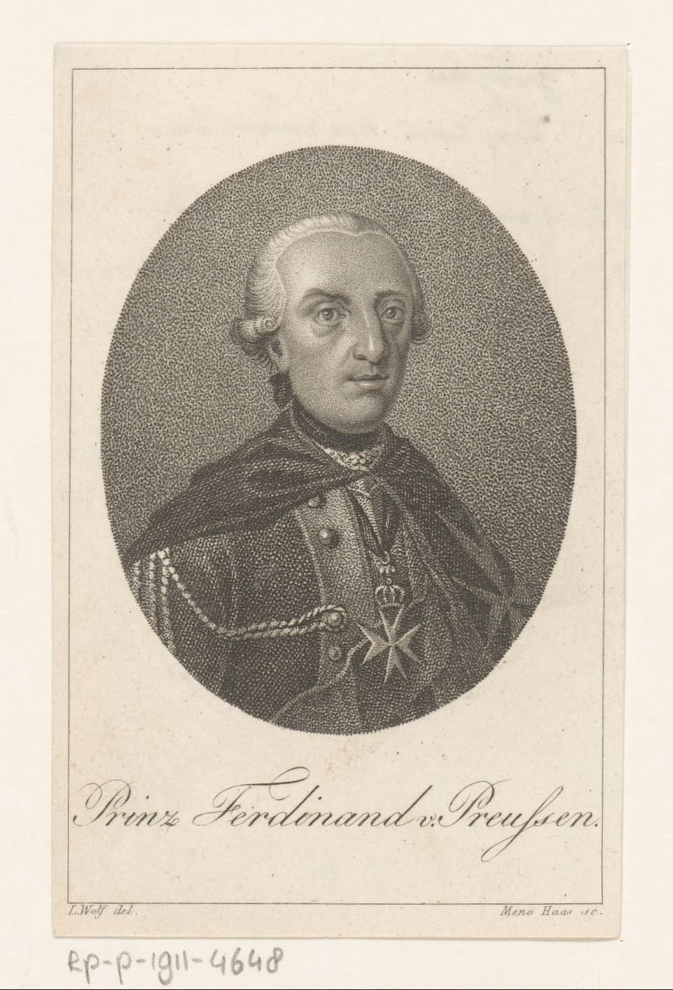 Portret van August Ferdinand van Pruisen
