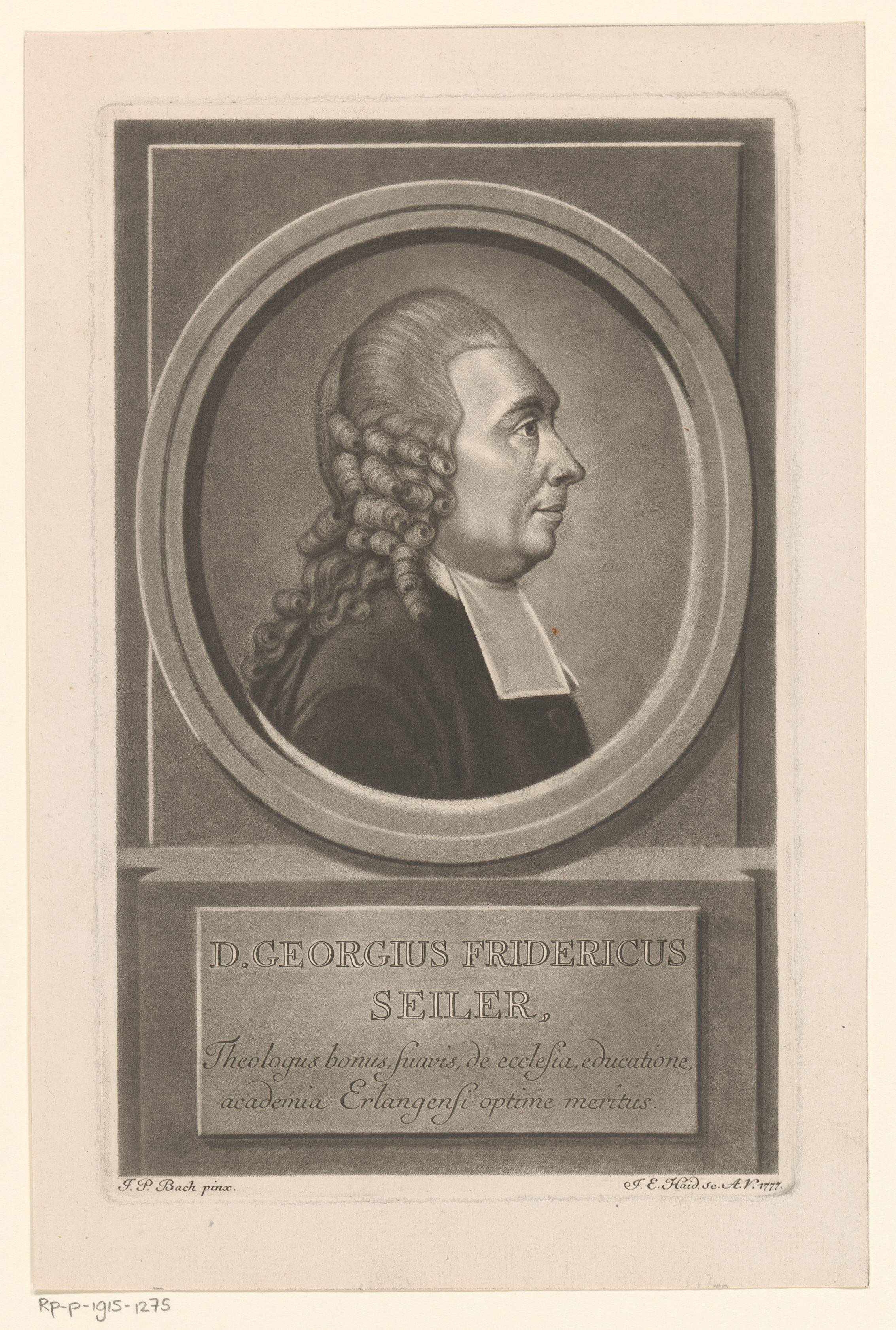Portret van Georg Friedrich Seiler