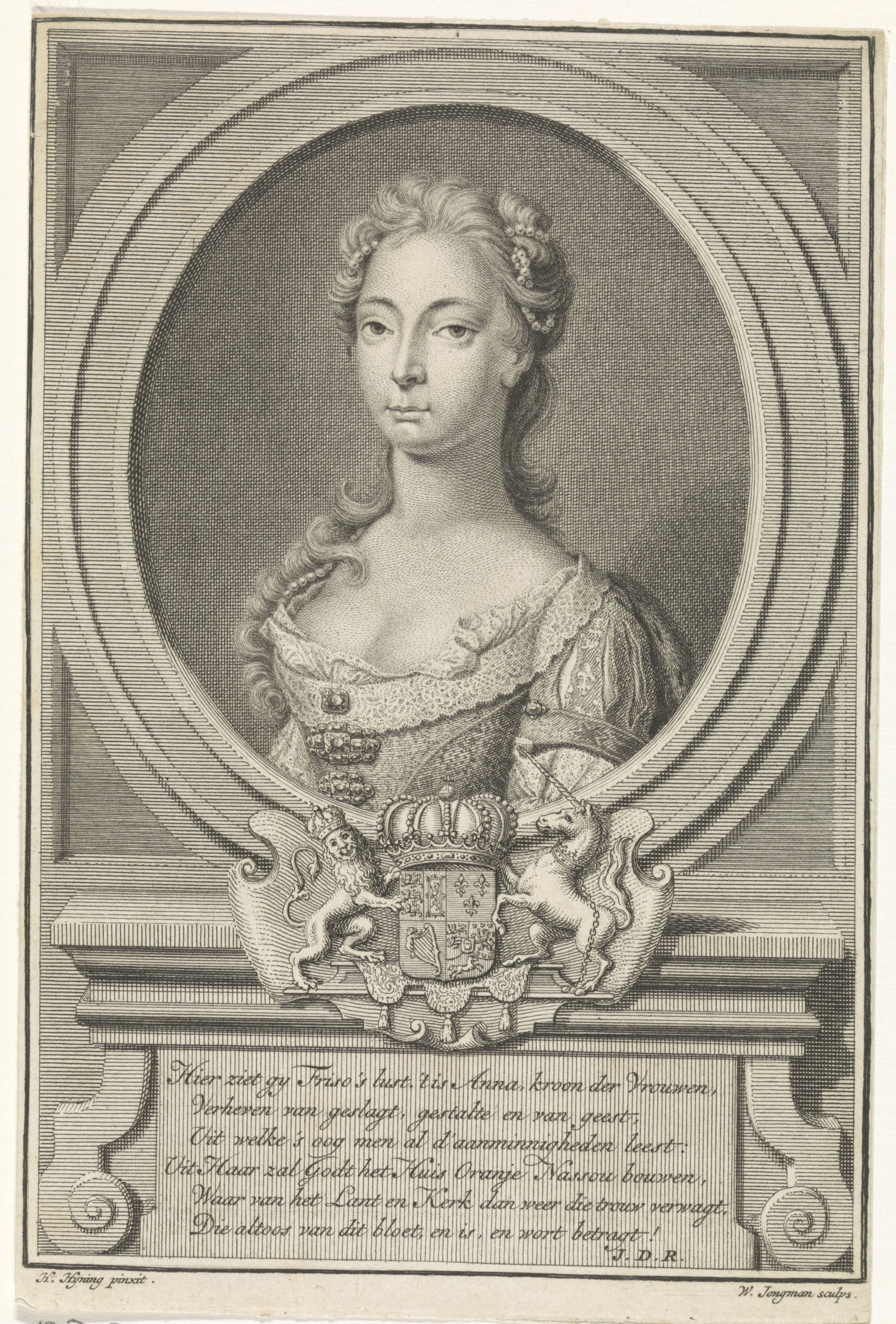 Portret van Anna van Hannover, prinses van Oranje-Nassau