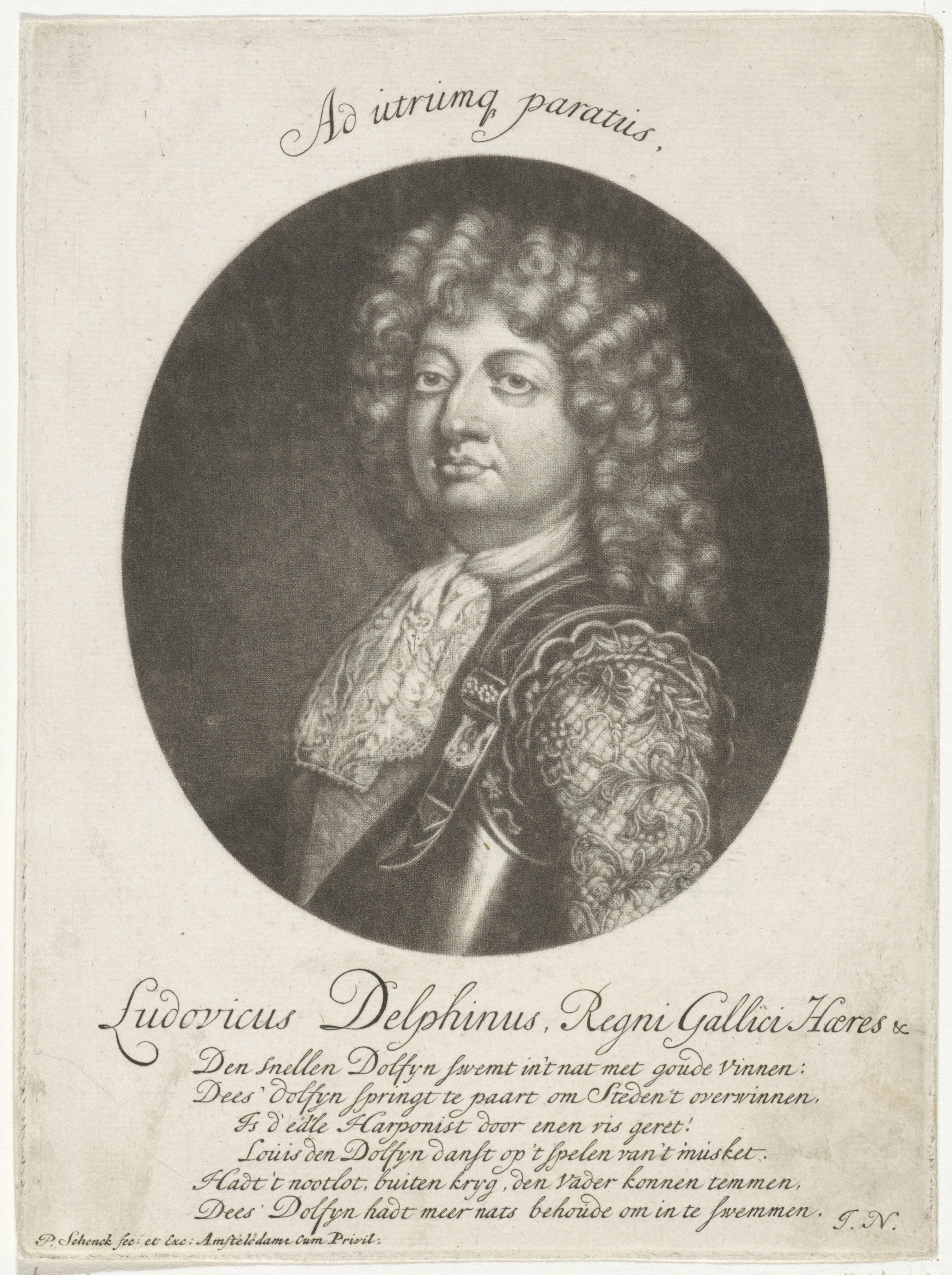 Portret van de Franse koning Lodewijk XIV
