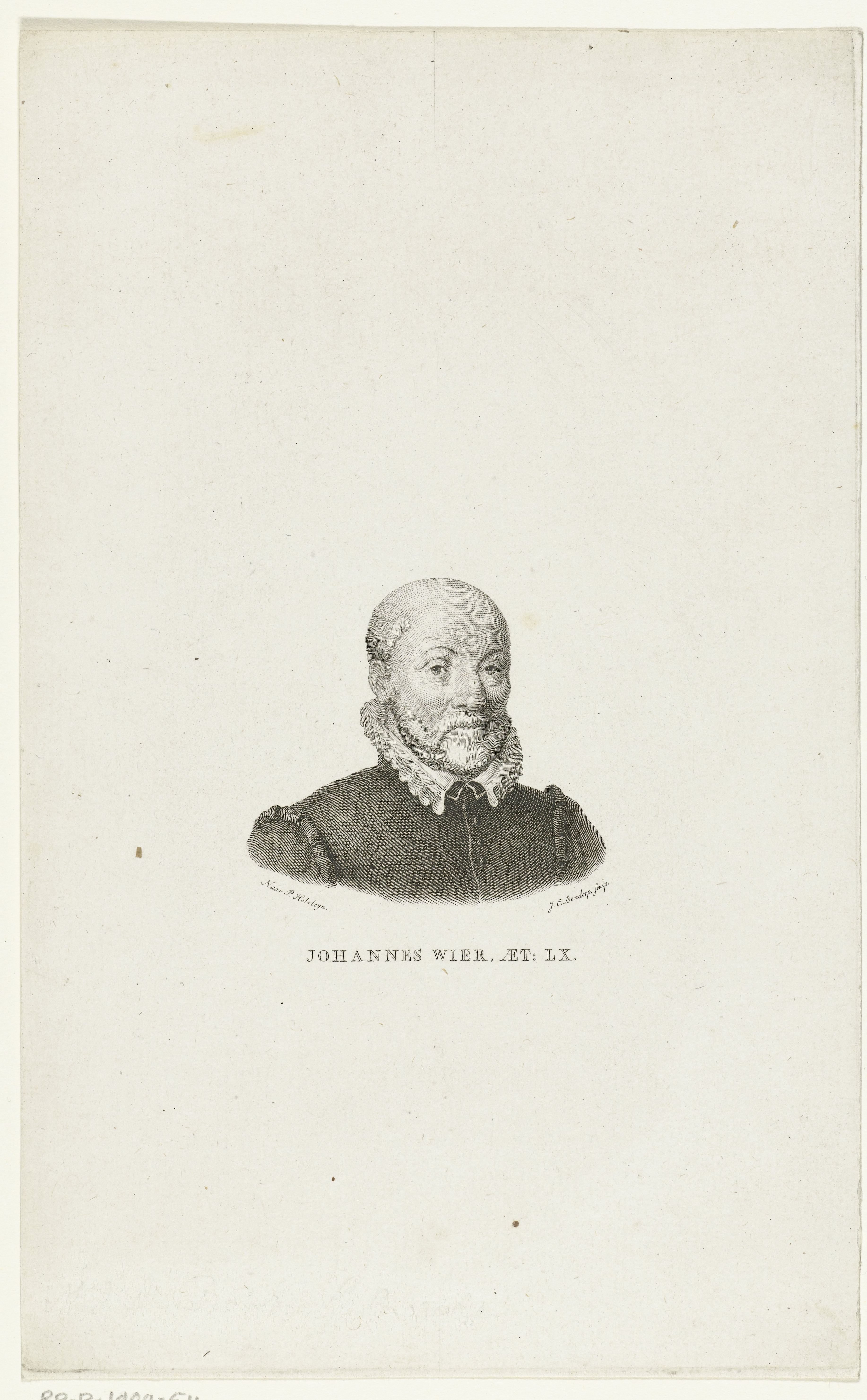 Portret van arts Joannes Wier