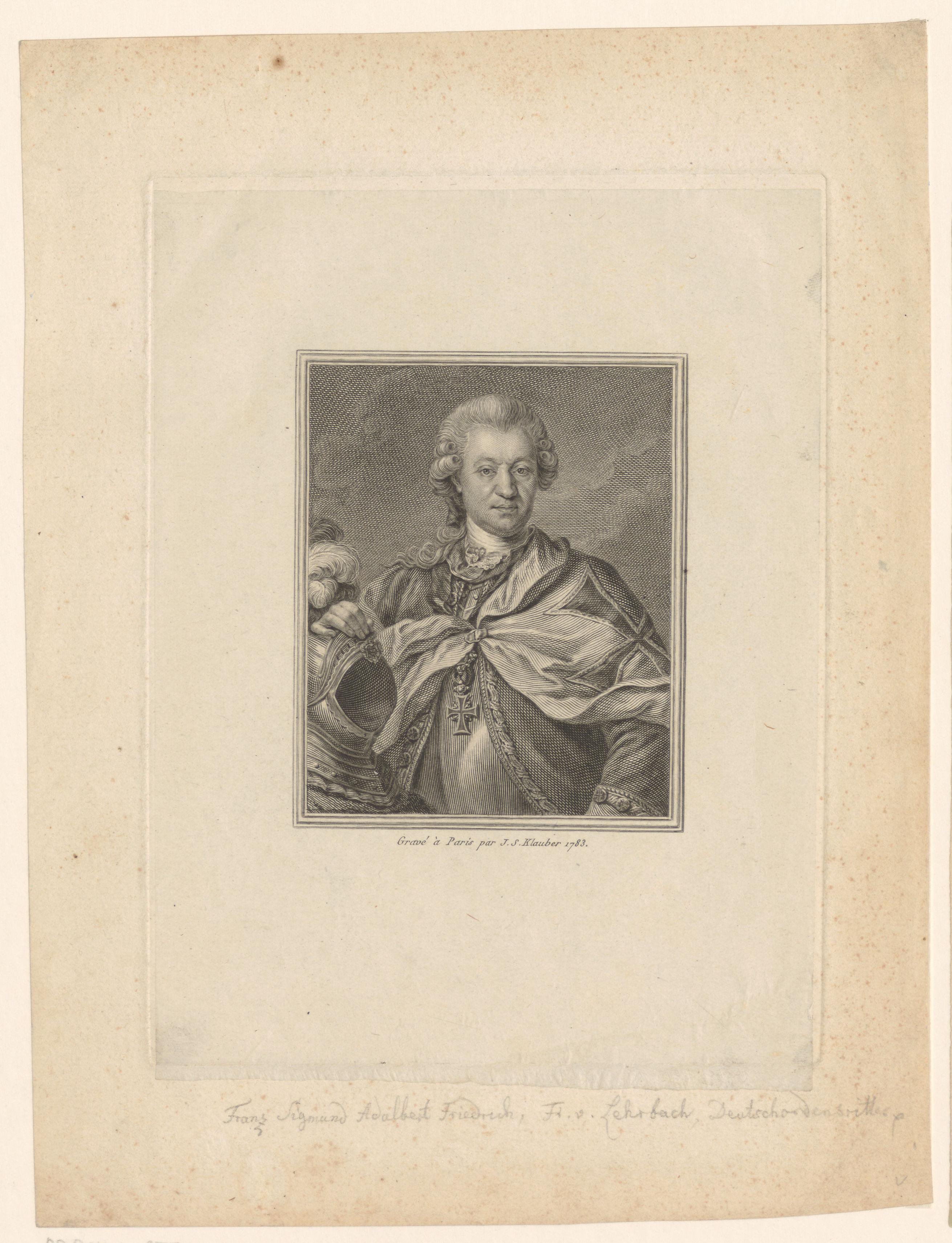 Portret van Franz Sigismund Lehrbach