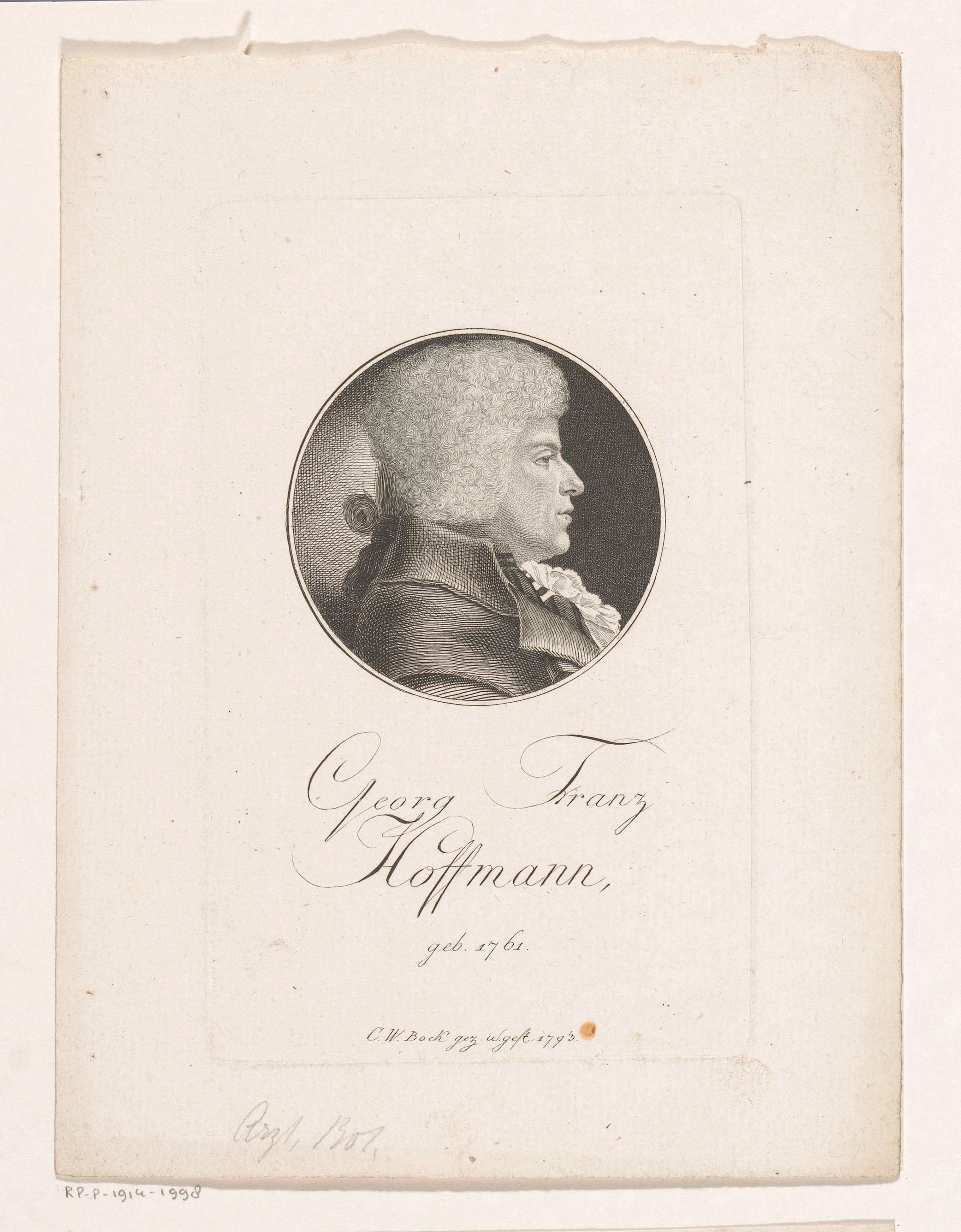 Portret van Georg Franz Hoffmann