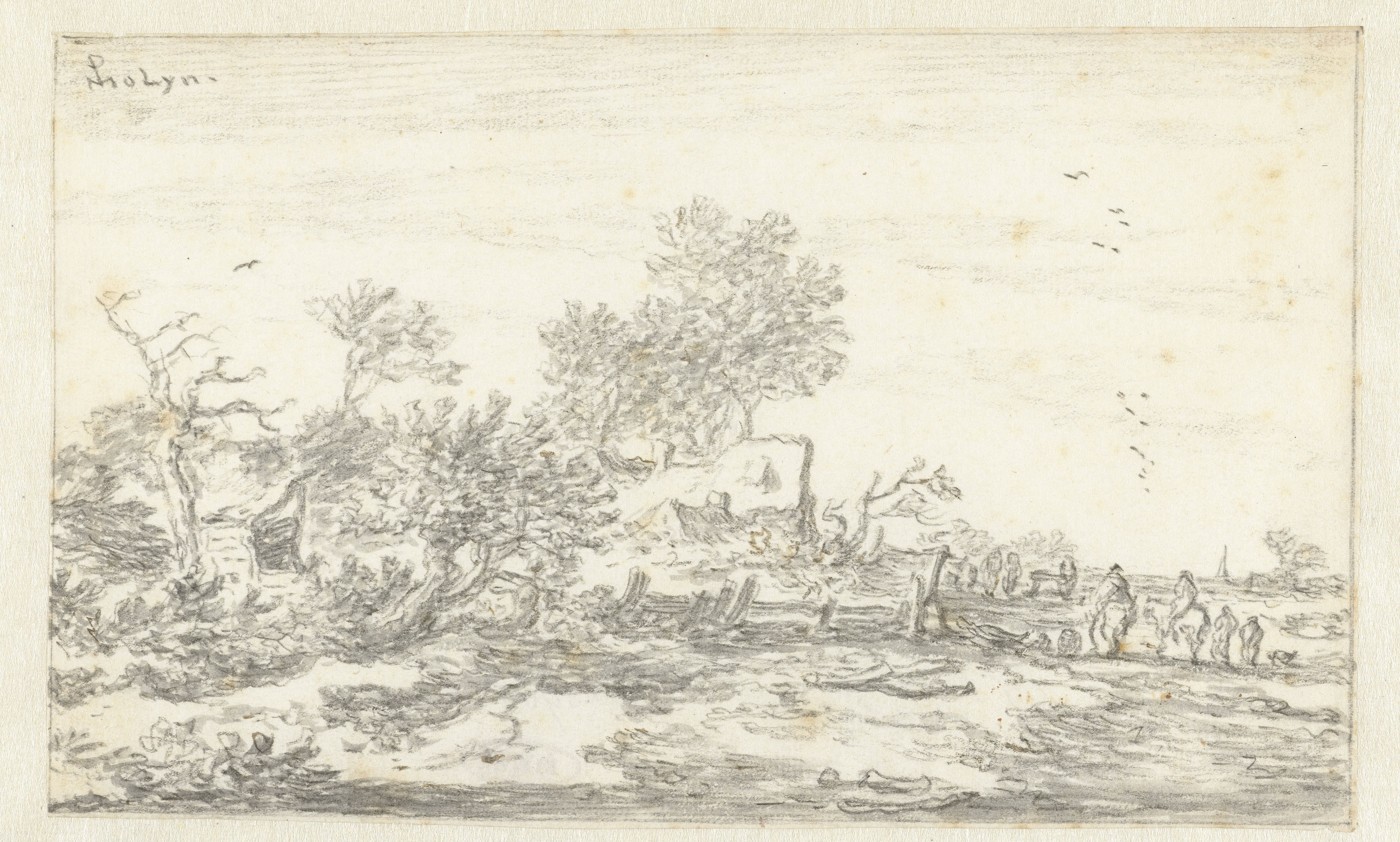 Boerderij in het hakhout bij een landweg