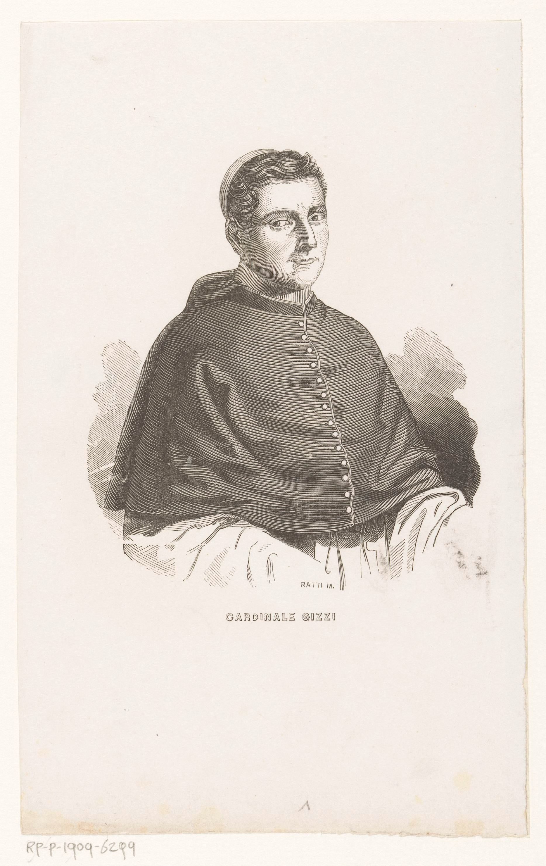 Portret van kardinaal Tommaso Pasquale Gizzi