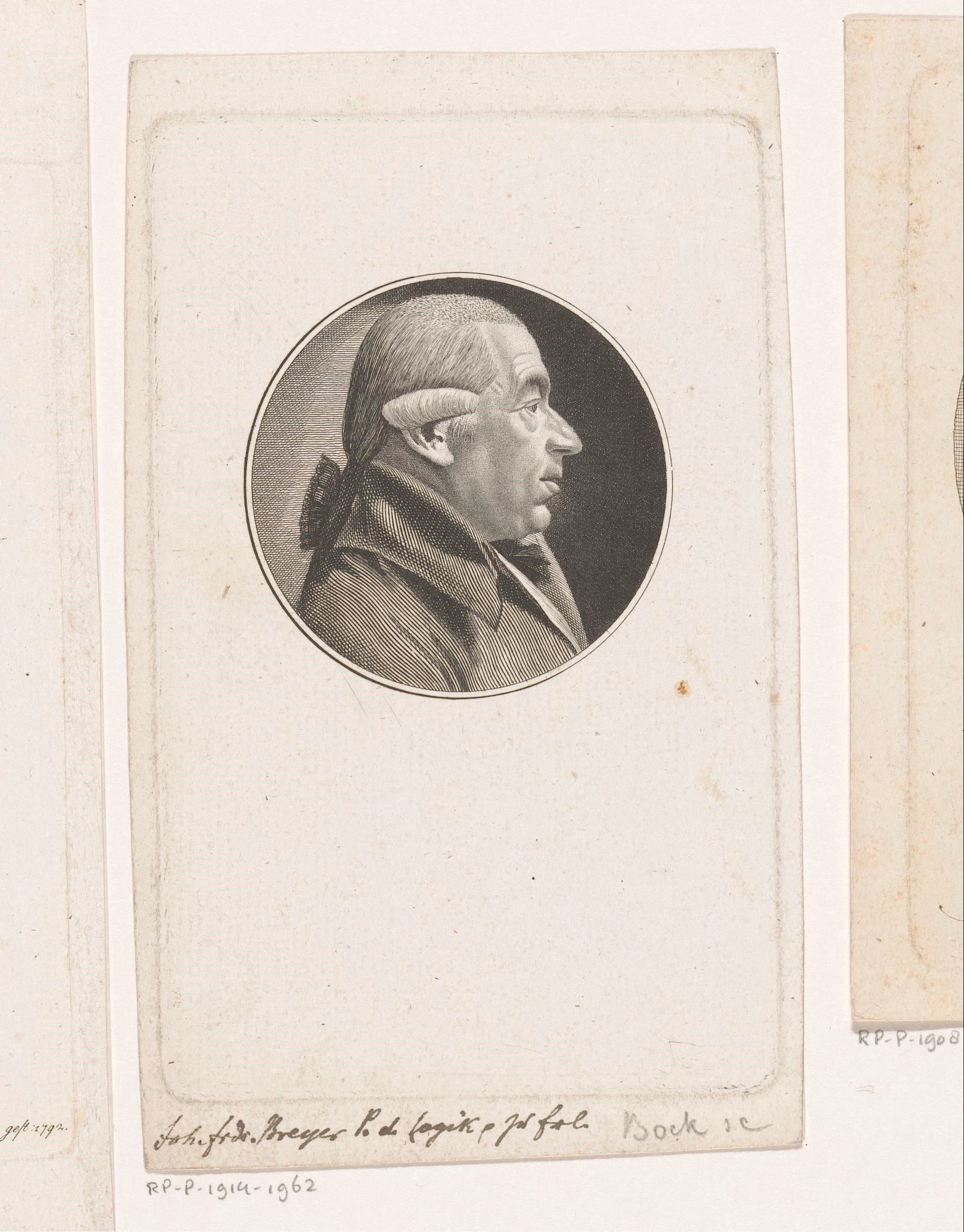 Portret van Johann Friedrich Breyer