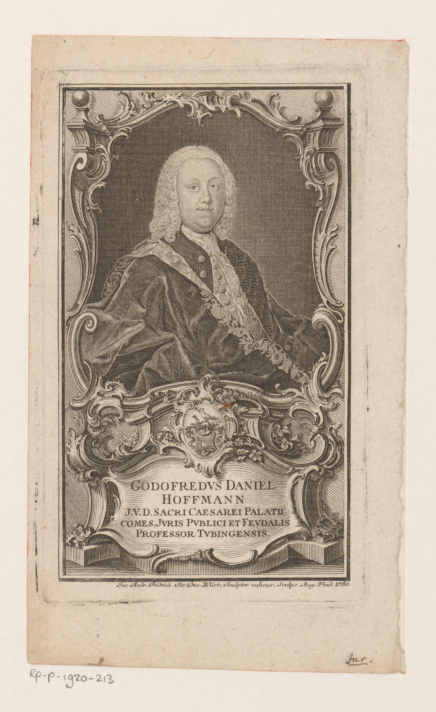 Portret van Gottfried Daniel Hoffmann