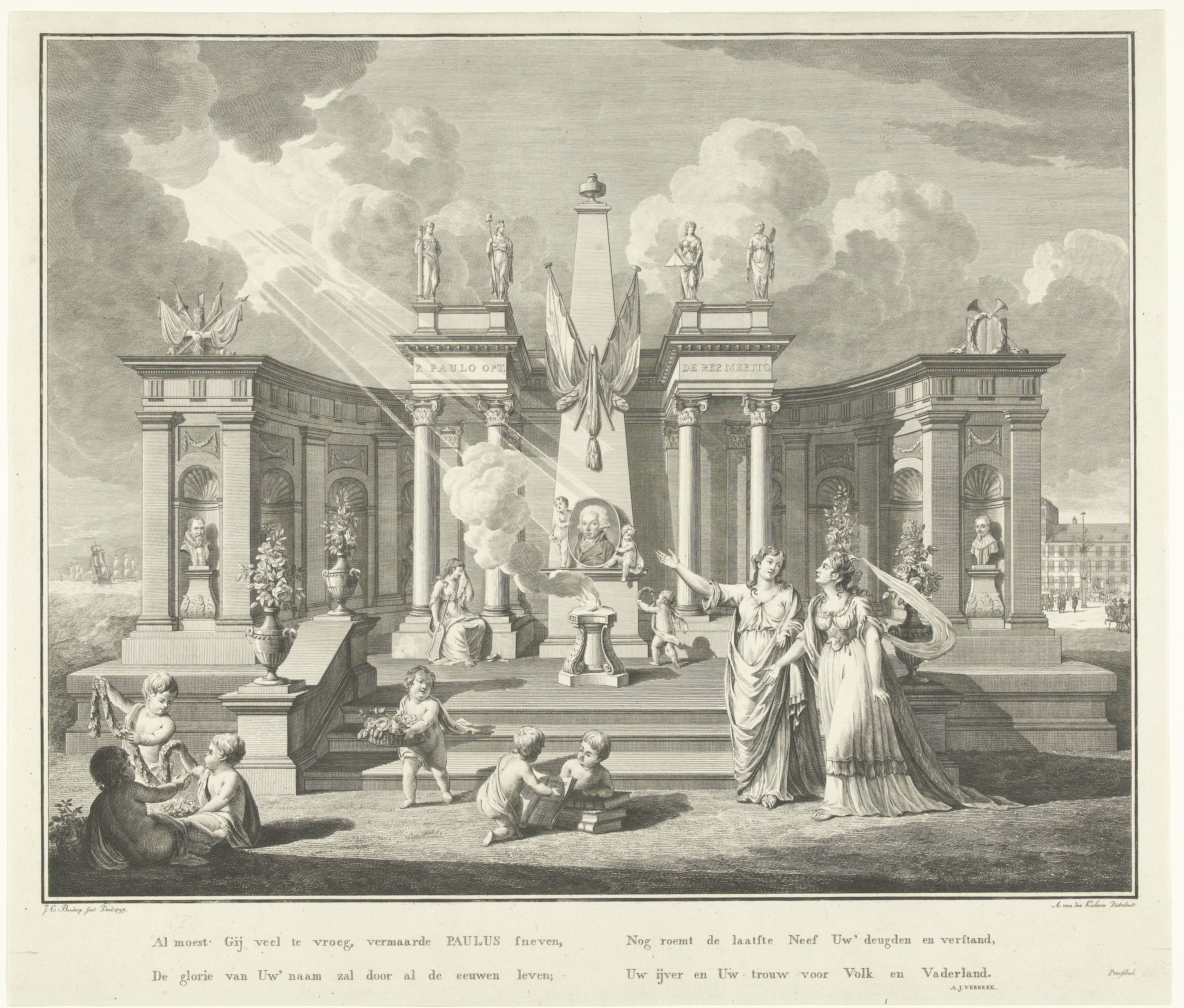 Monument ter nagedachtenis aan politicus en advocaat Pieter Paulus
