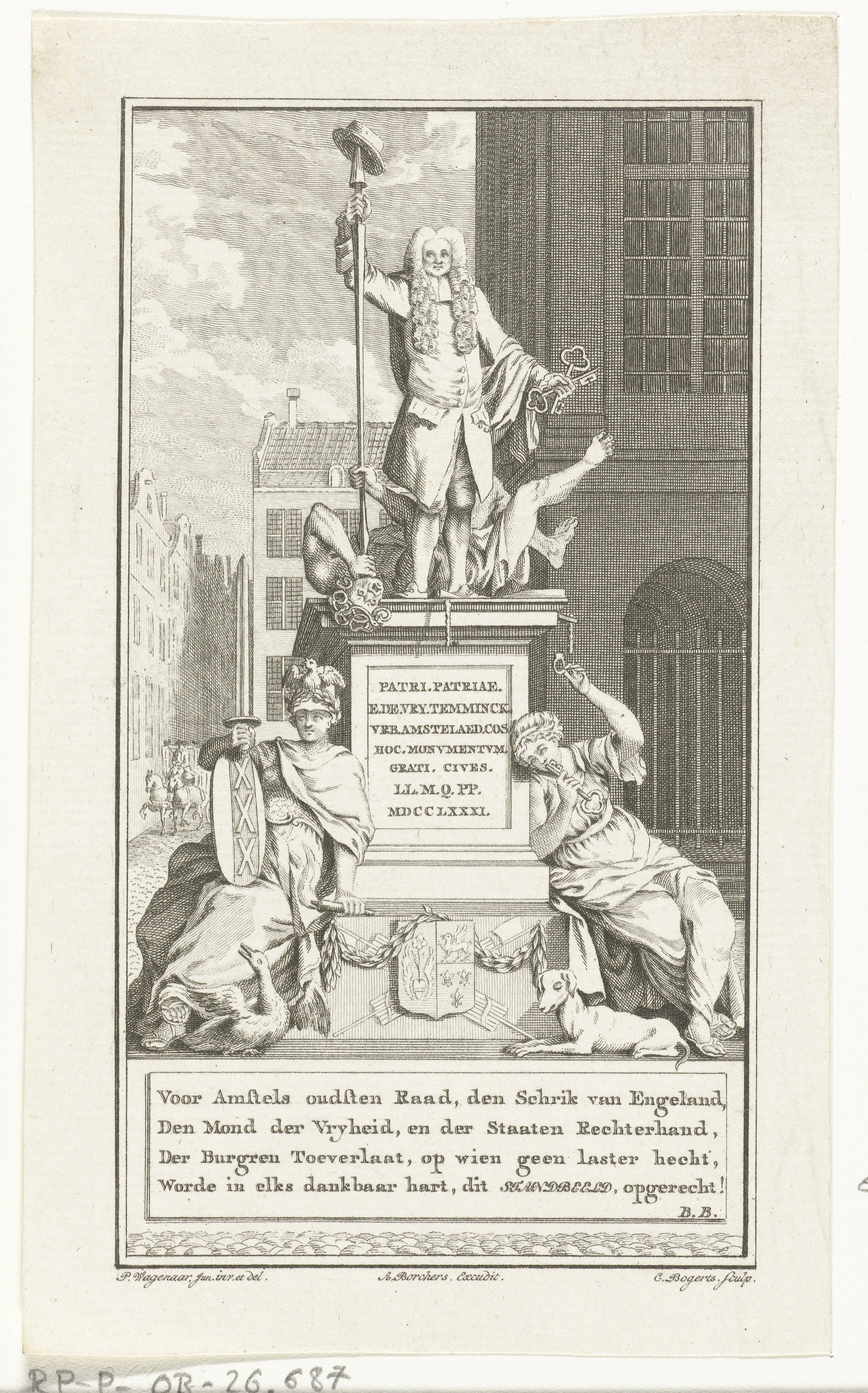 Monument voor de Amsterdamse burgemeester Egbert de Vrij Temminck