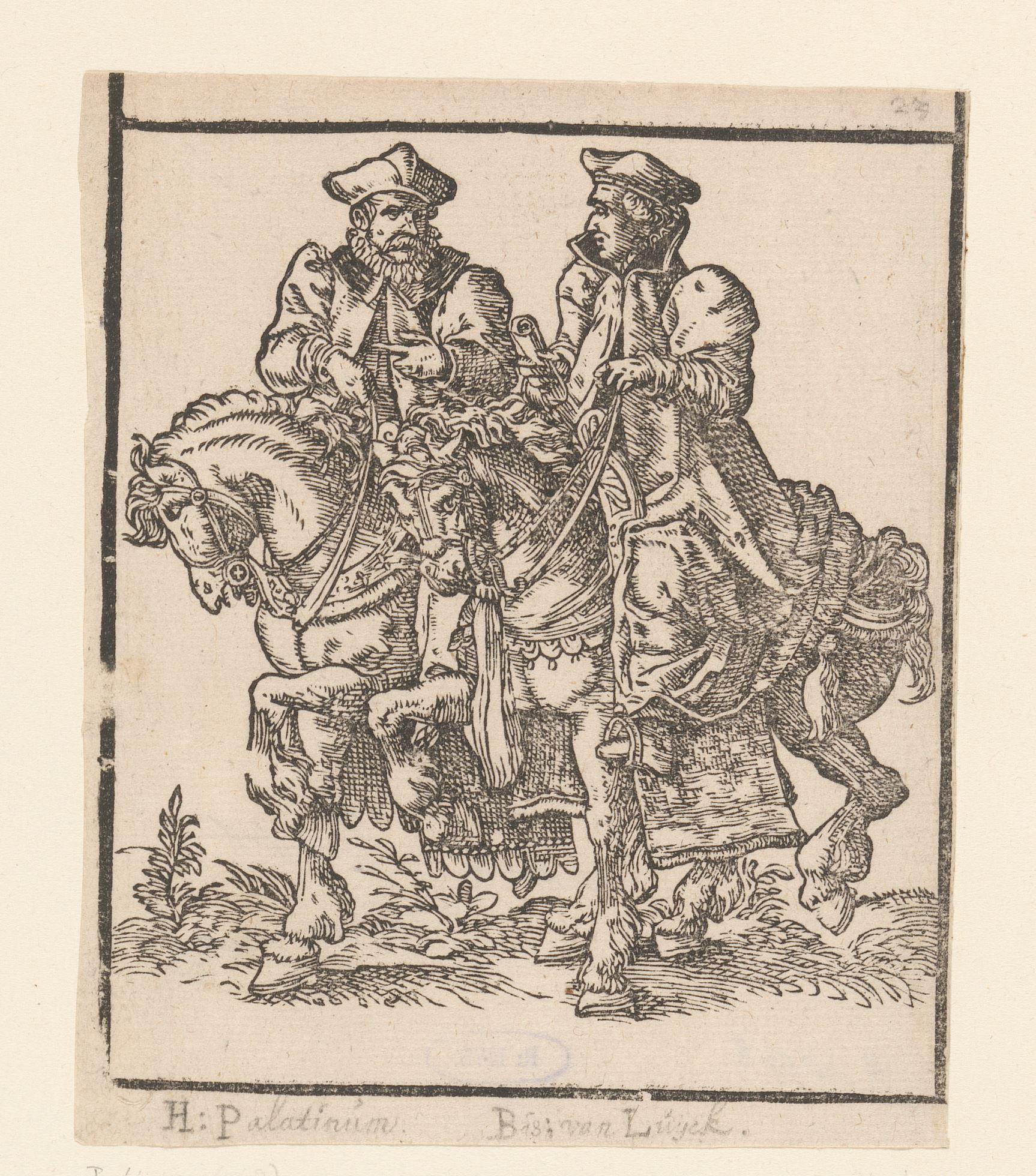 Twee mannen te paard