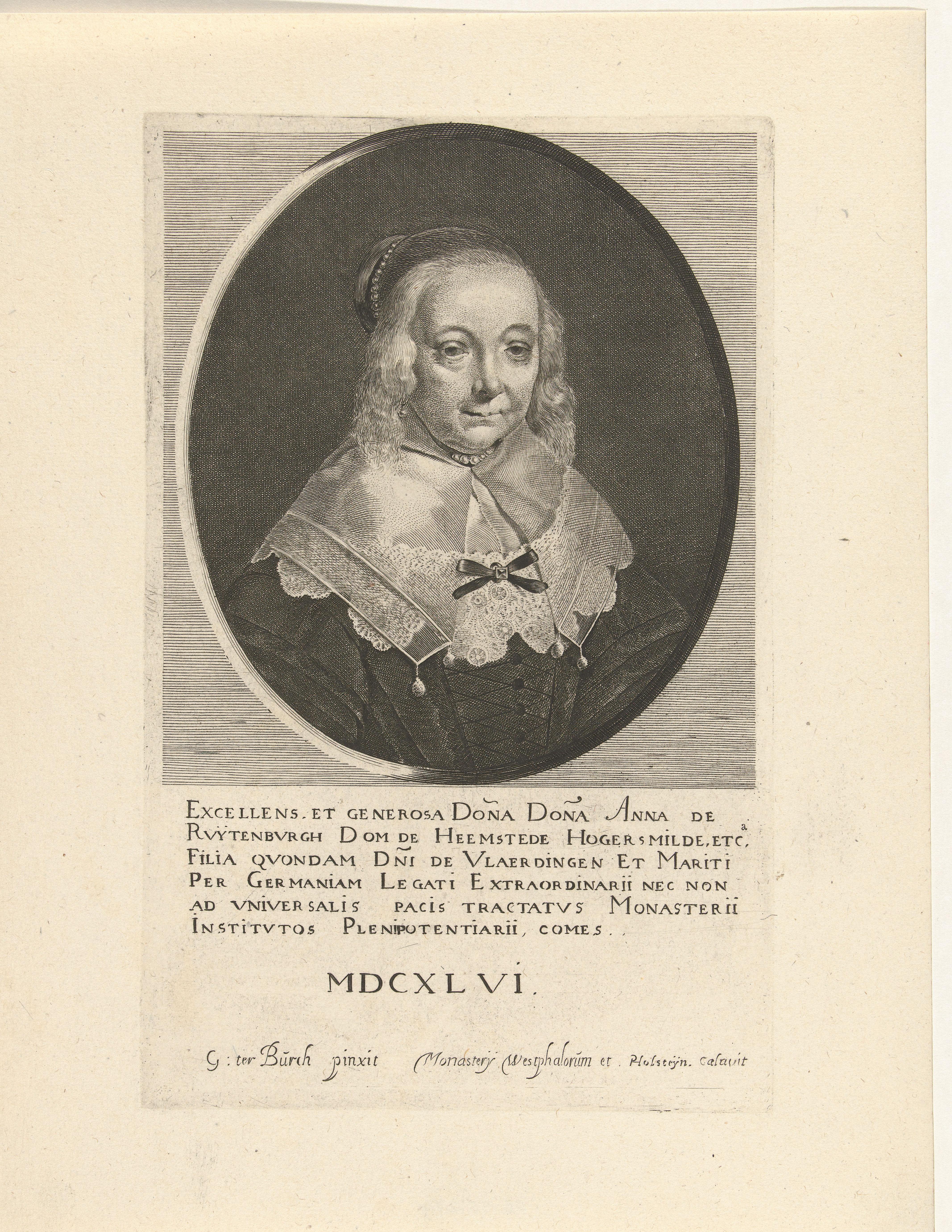 Portret van Anna van Ruytenburgh