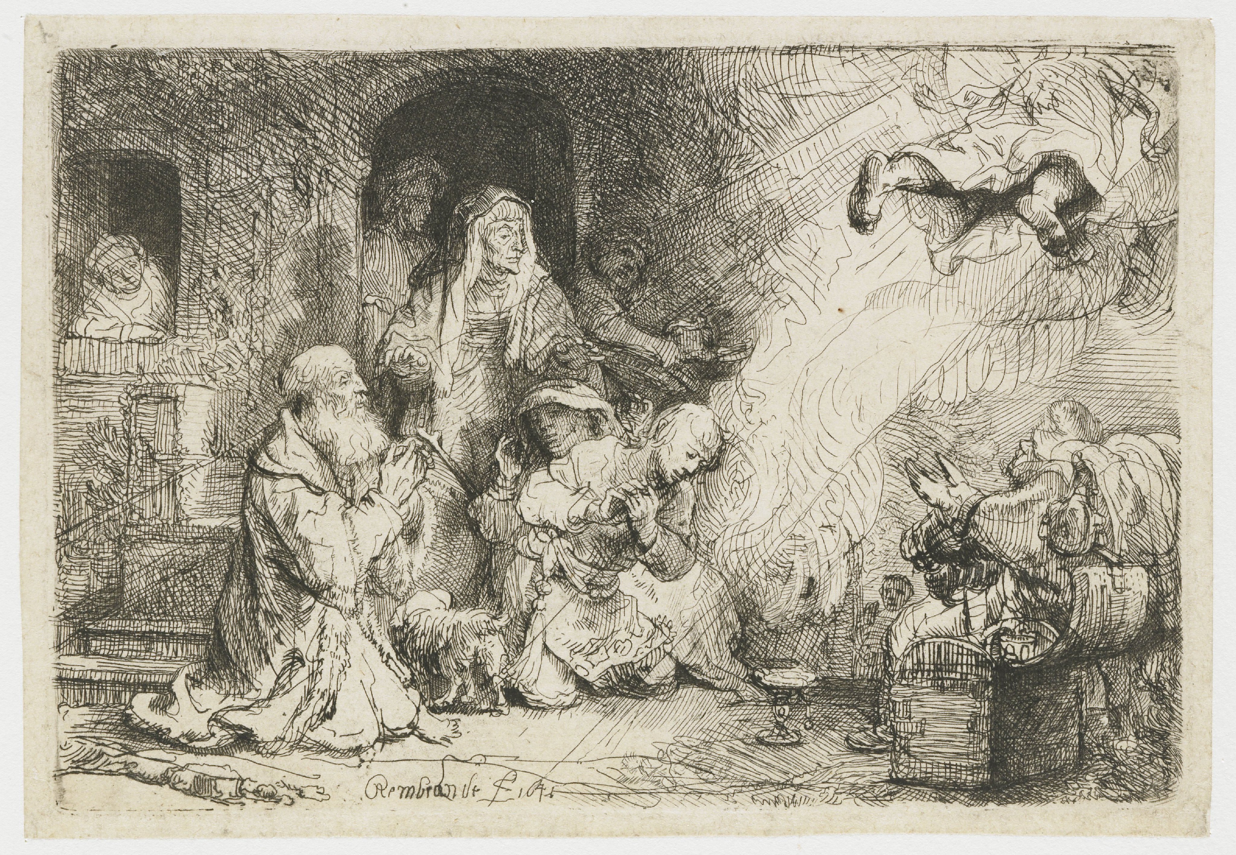 The angel departing from the family of Tobias