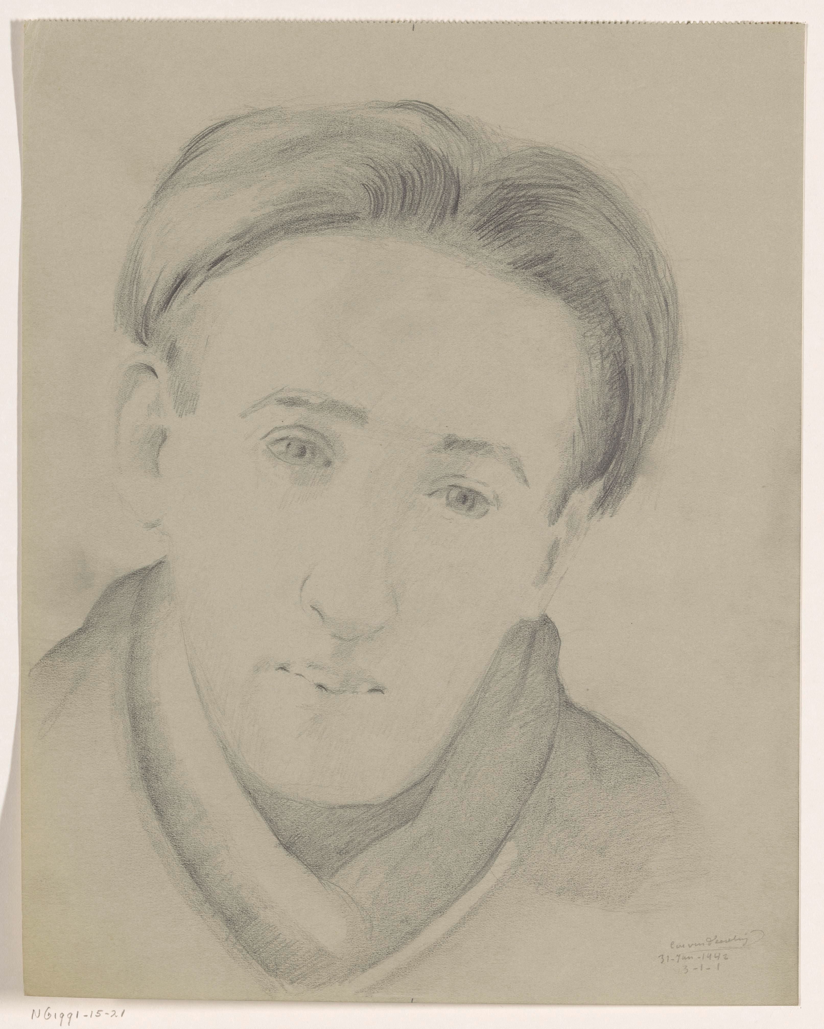 Zelfportret en face: B-1-1, 31 januari