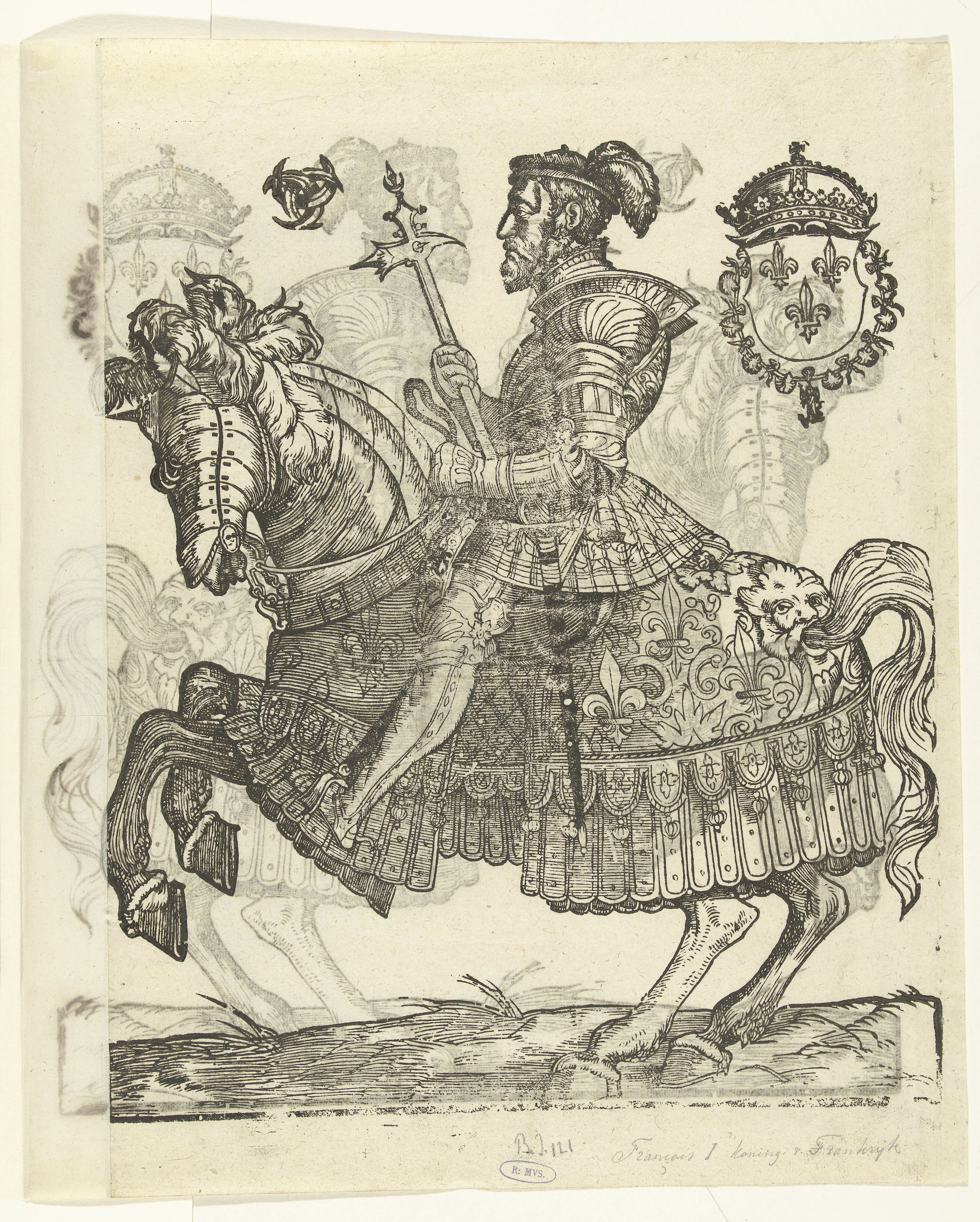 Portret van Hendrik II van Frankrijk te paard