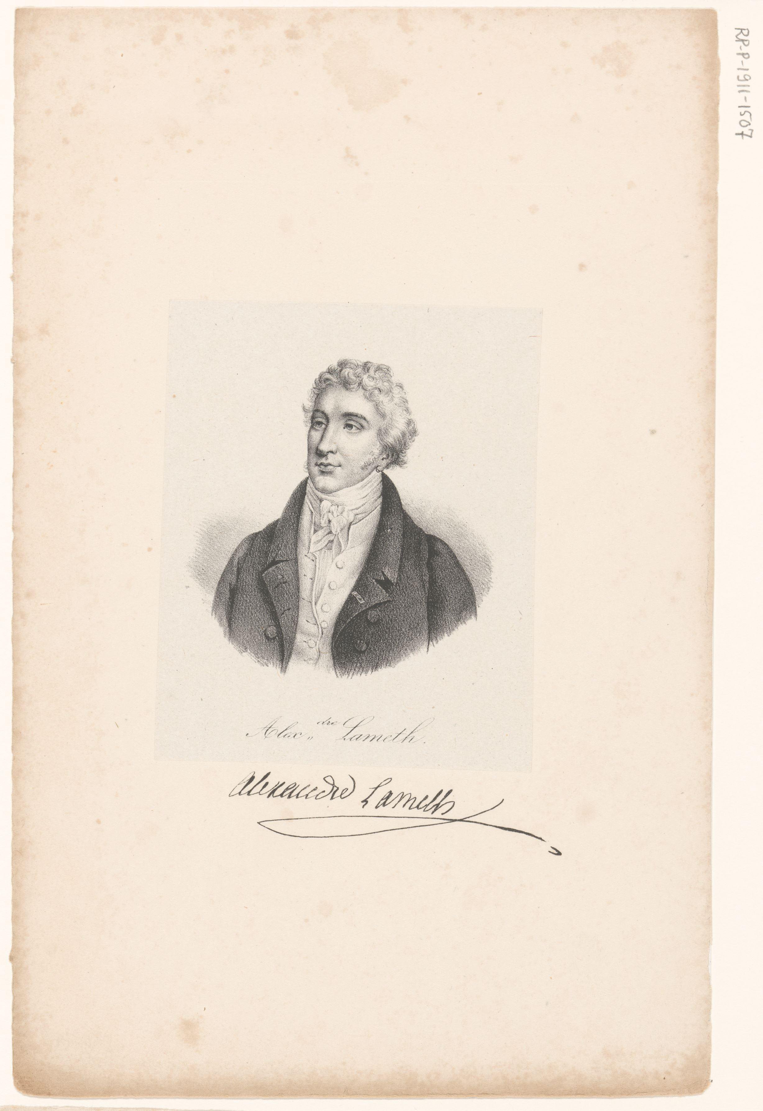 Portret van Alexandre de Lameth