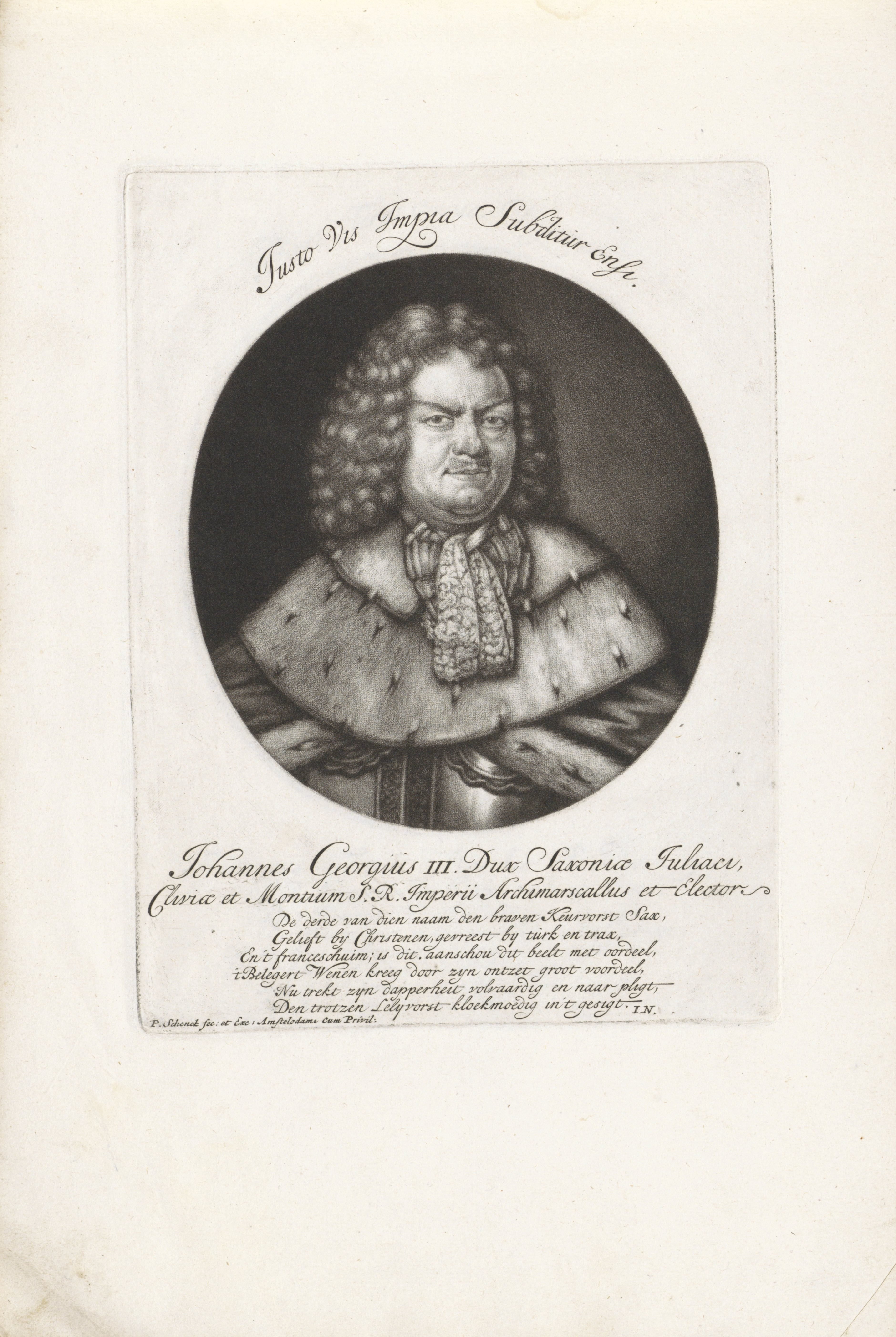 Portret van Johan Georg III van Saksen