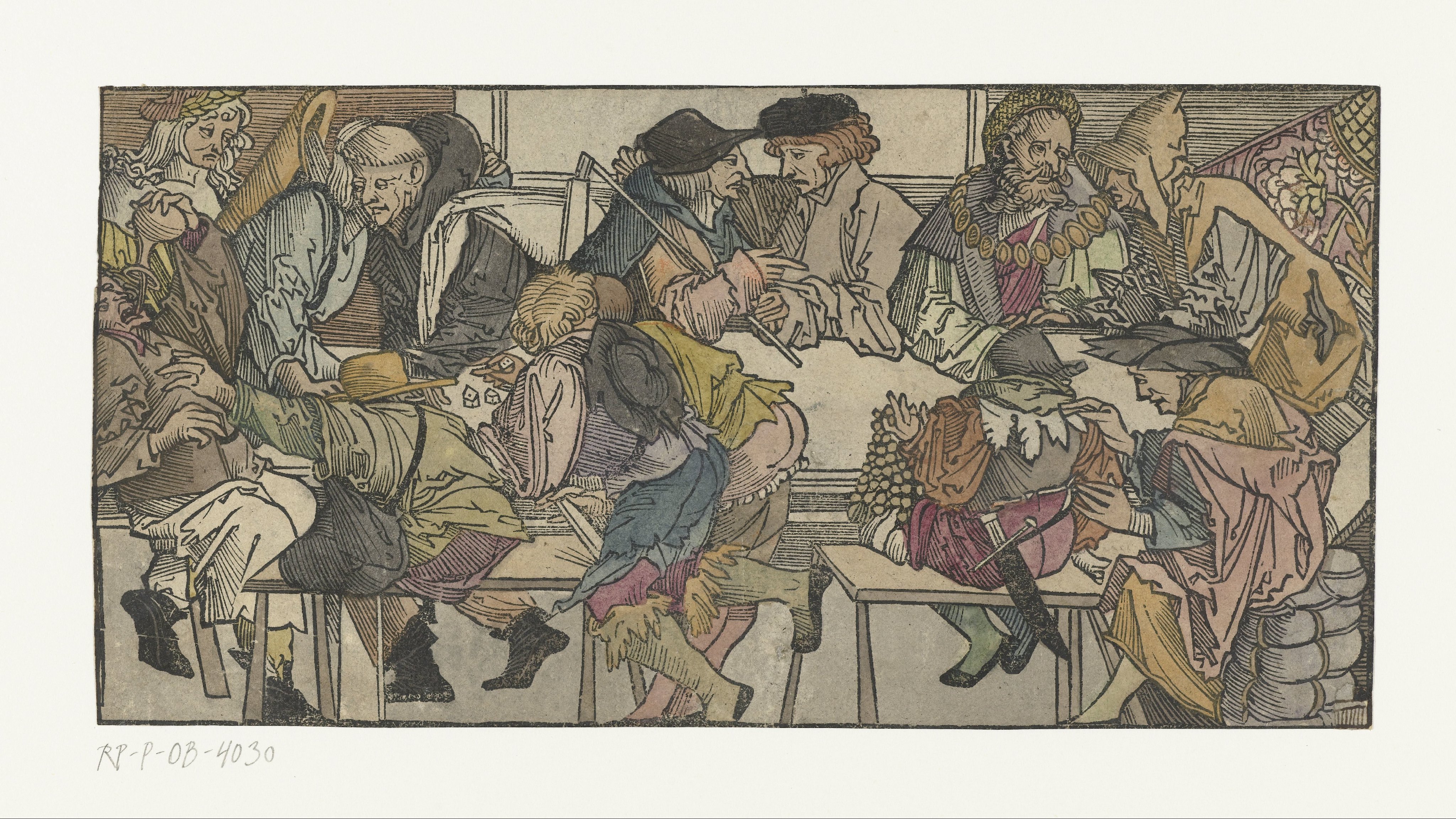 Gezelschap rond een tafel