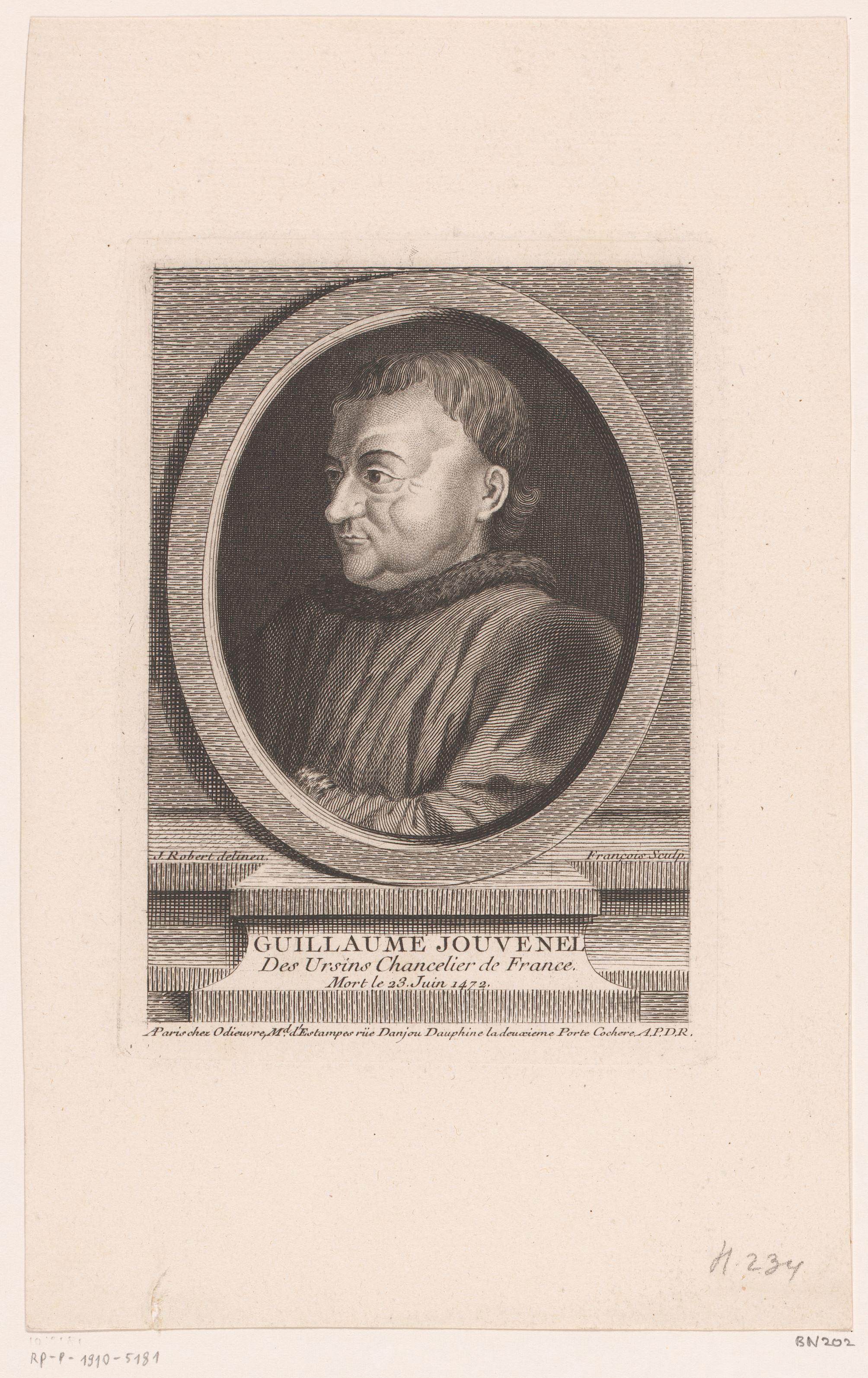 Portret van Guillaume Jouvenel des Ursins