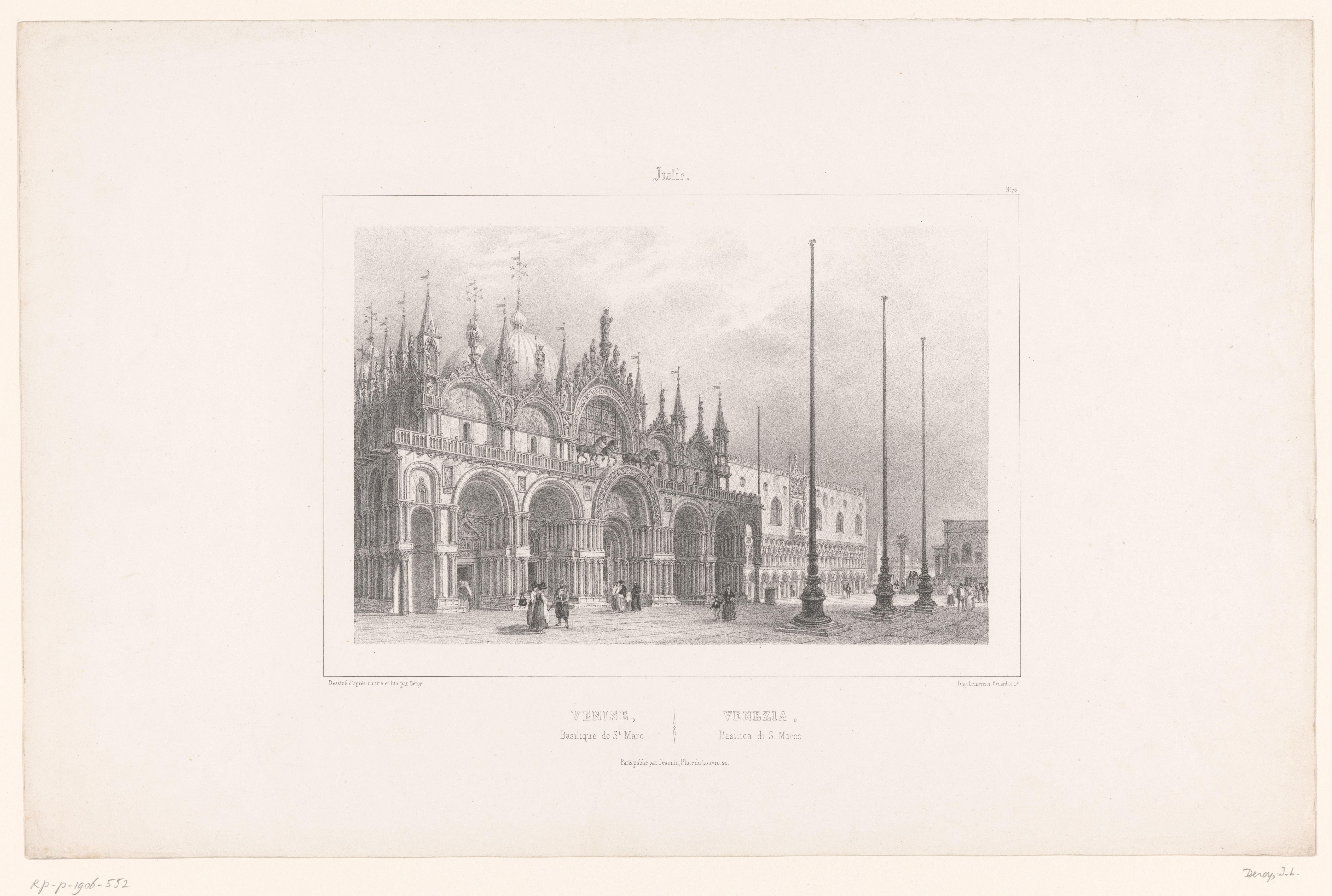 Zicht op de Basiliek van San Marco in Venetië