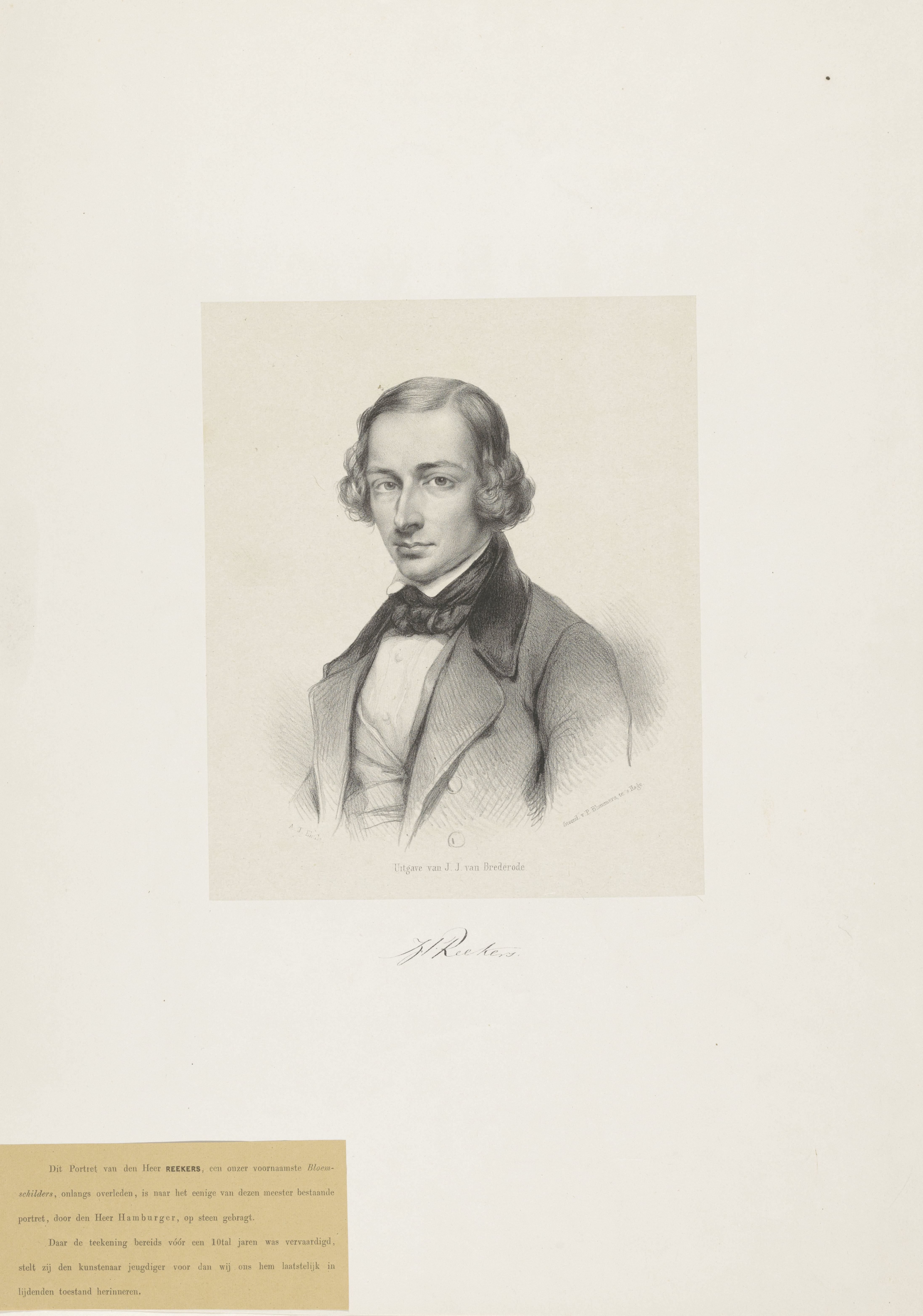 Portret van Hendrik Reekers